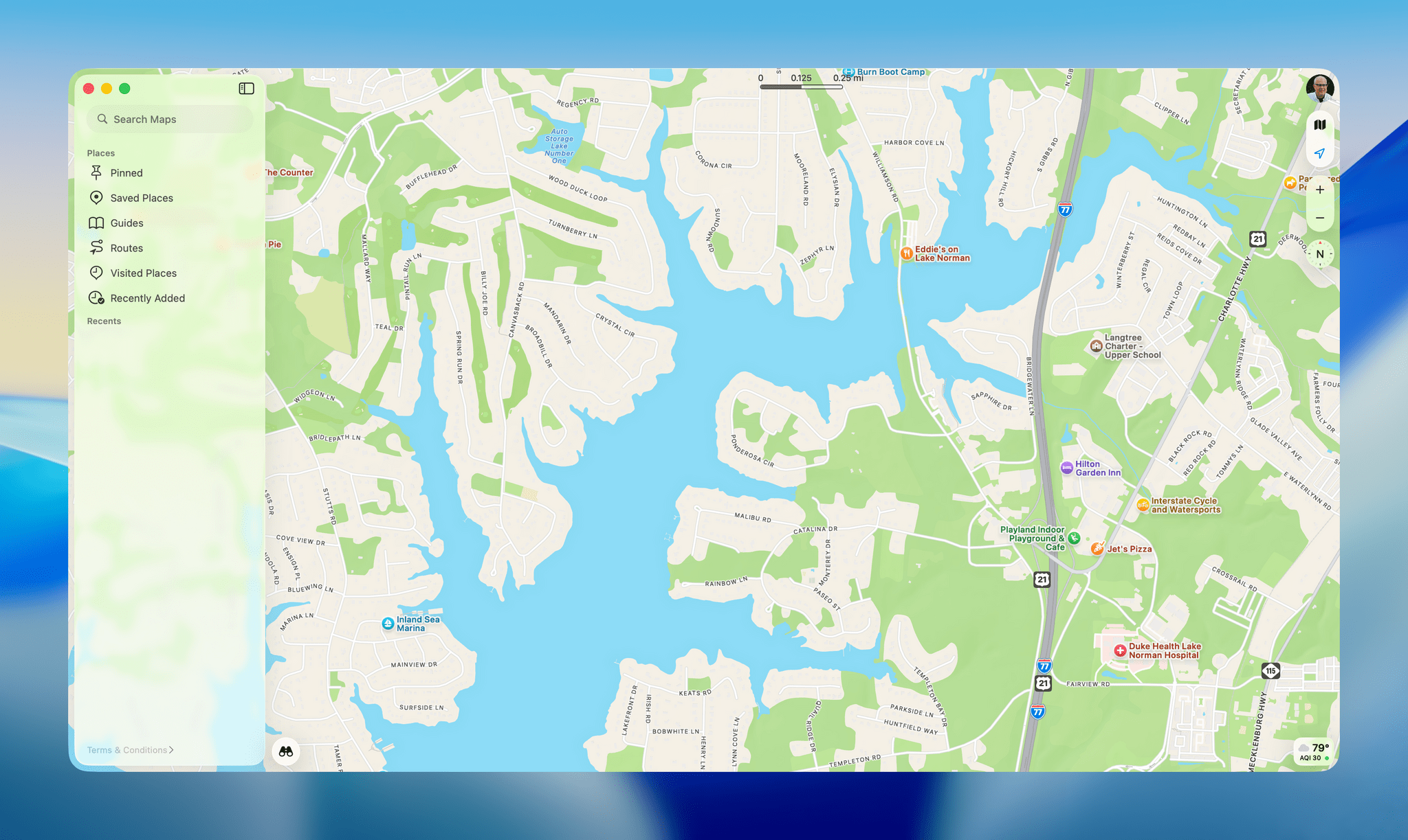 Maps uses a better way to overlay buttons on content.