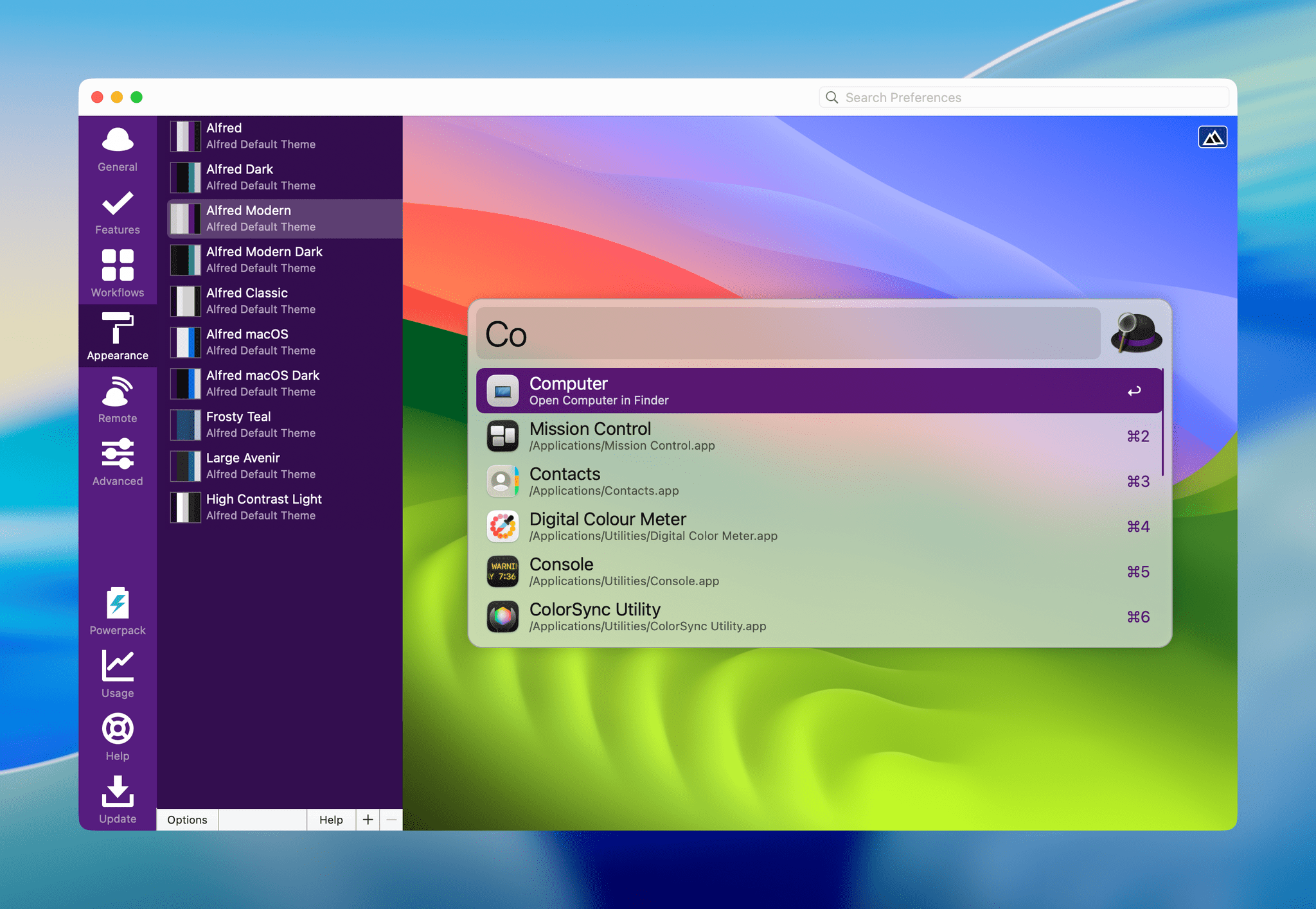 Alfred is highly customizable.