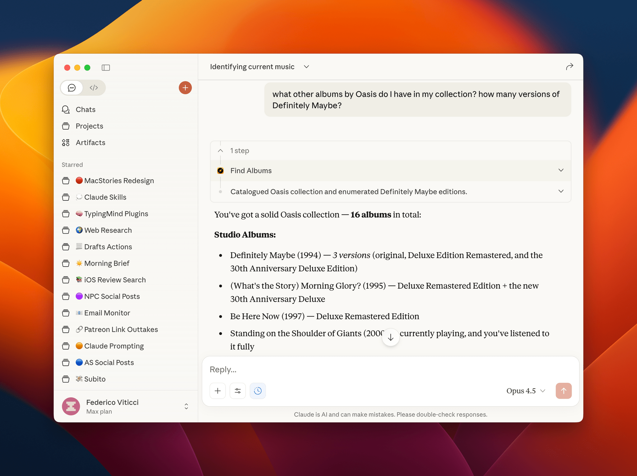 Using Longplay for Mac in Claude.