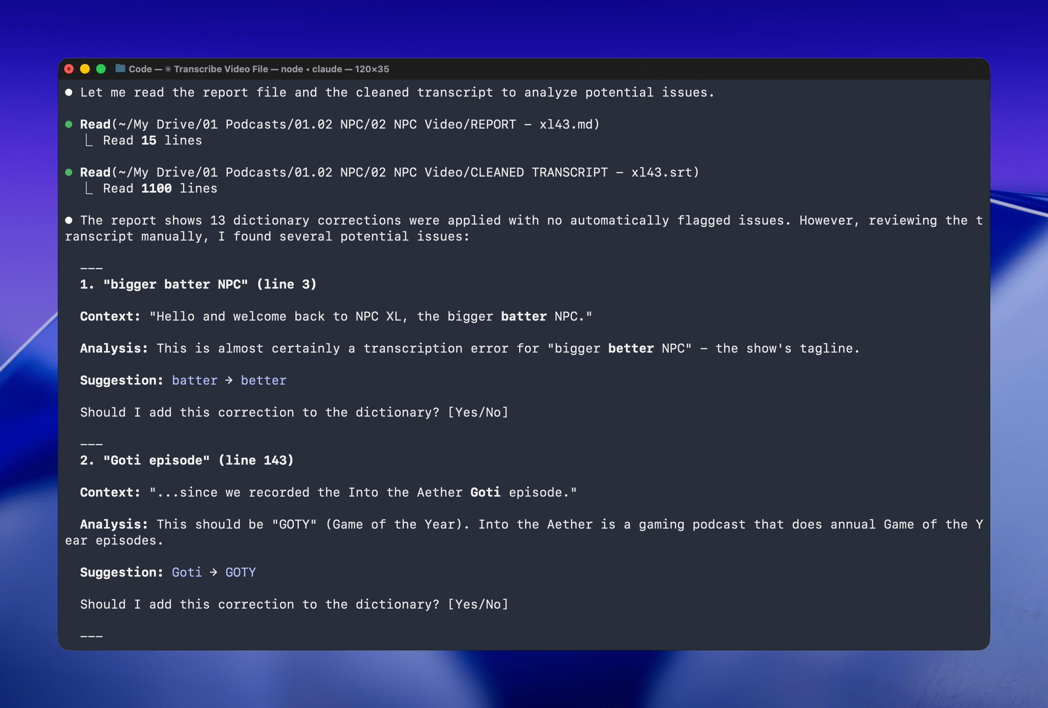 Claude even figured out "goti" was a reference to GOTY (Game of the Year).