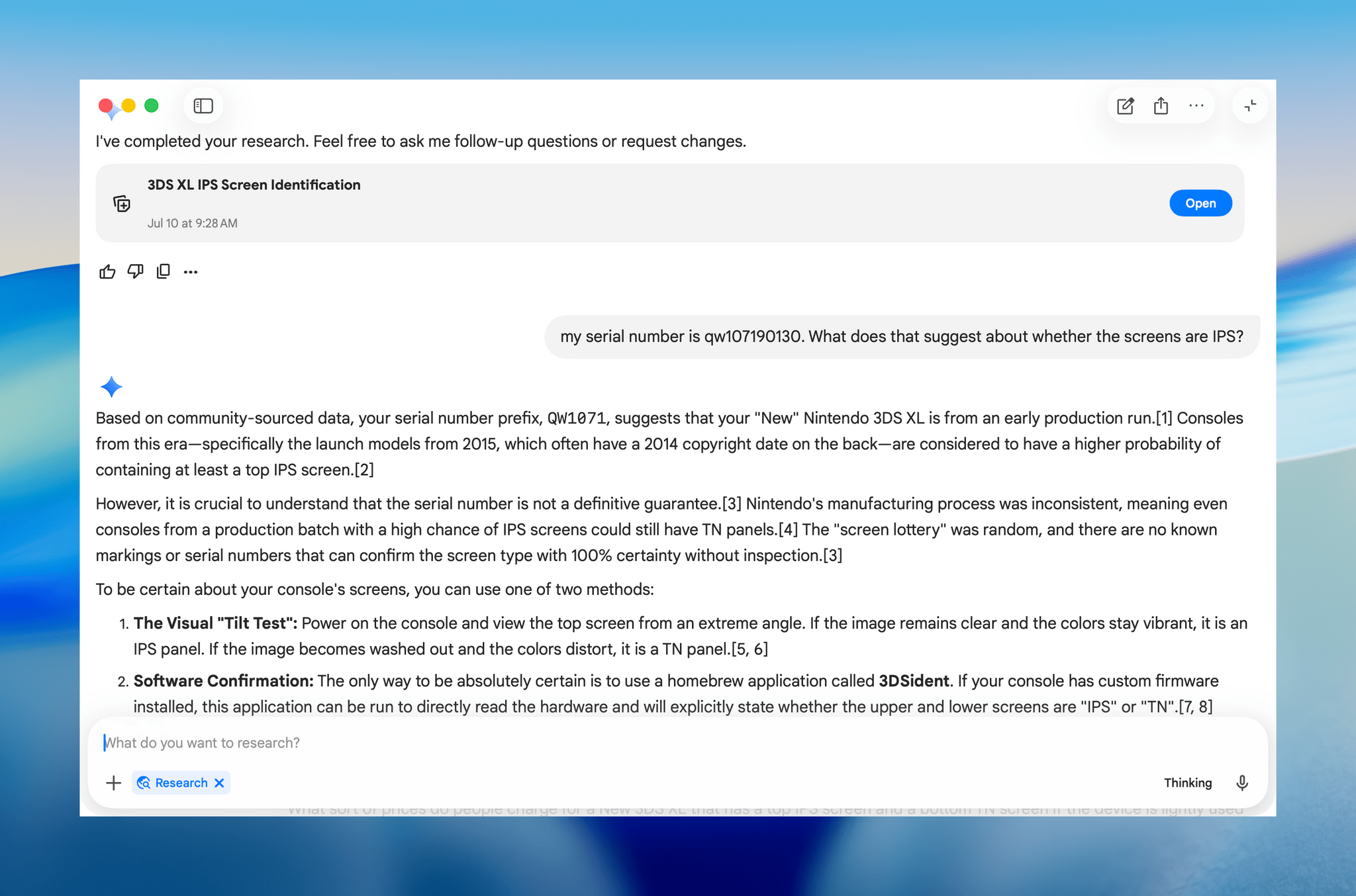 All my past prompts were immediately available in the new Gemini Mac app.