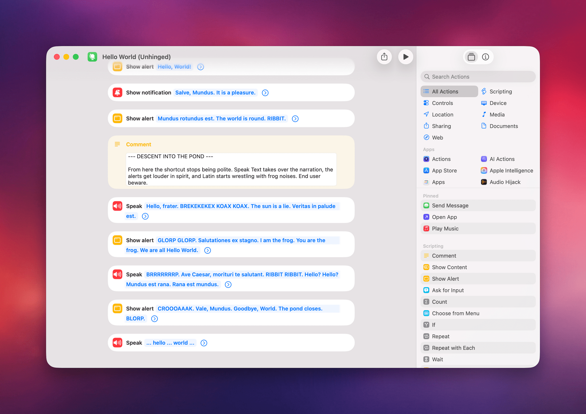 Shortcuts Playground will just make whatever shortcut you want.