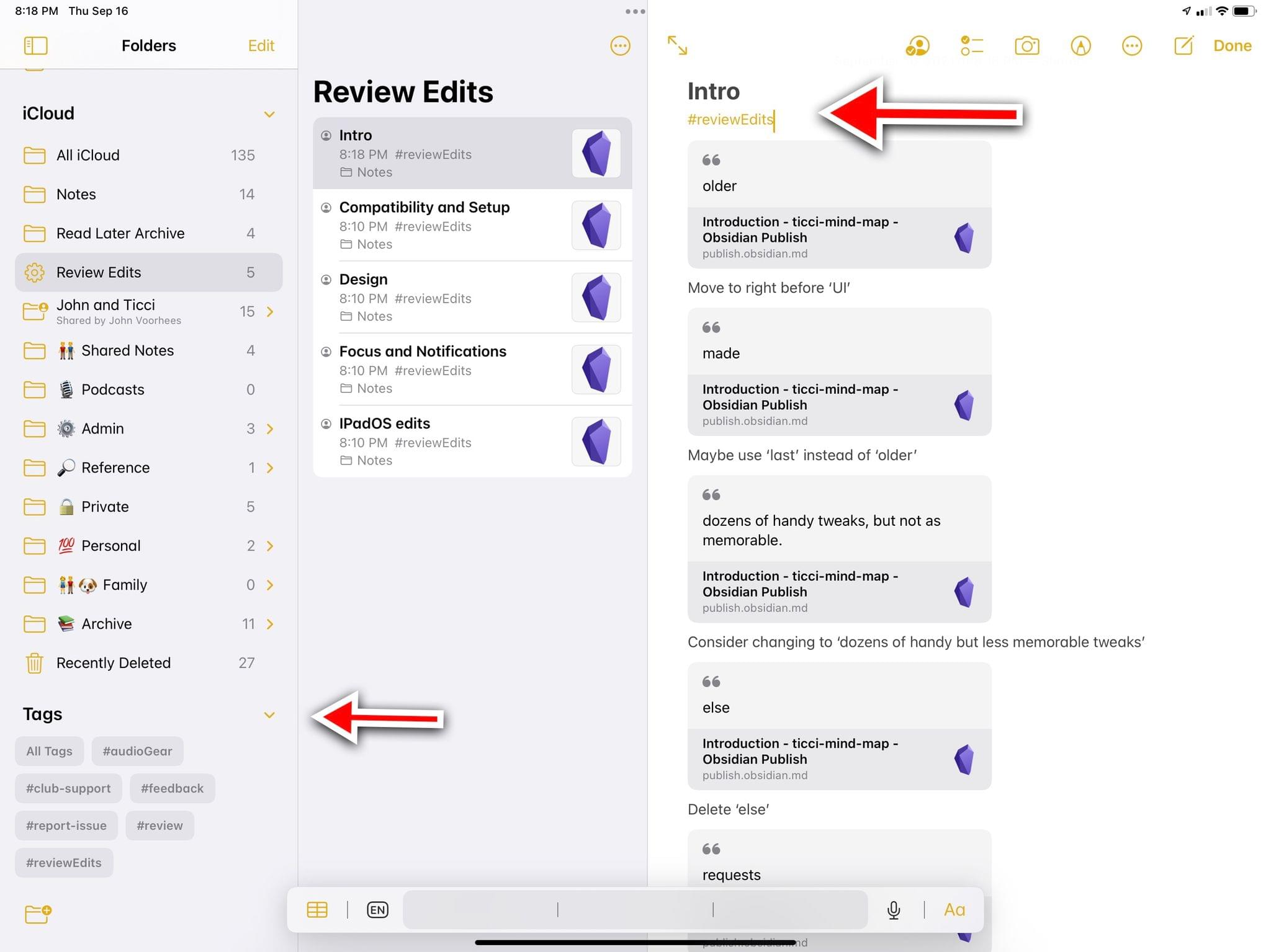 Use Tags and Smart Folders in Notes on your iPhone and iPad - Apple Support