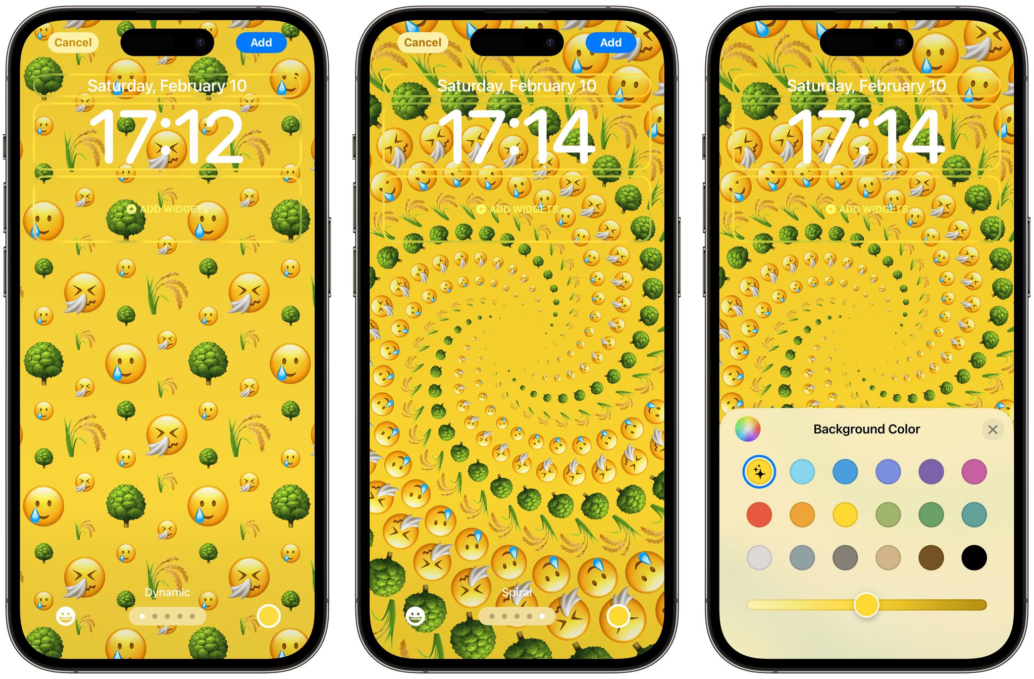 Creating the perfect representation of my spring allergies with Apple's emoji wallpaper on the iPhone.