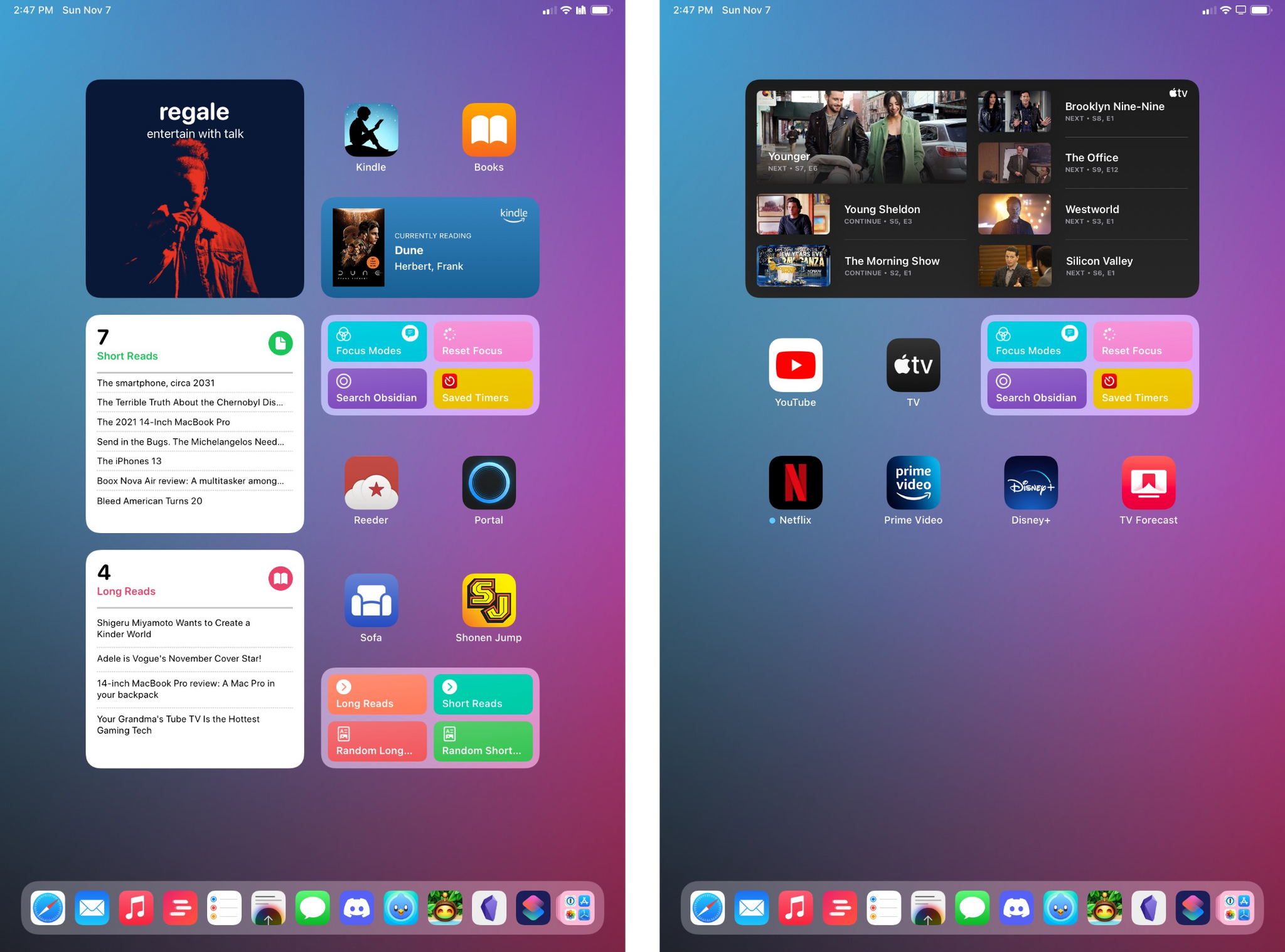 Our iPad mini Home Screen Setups