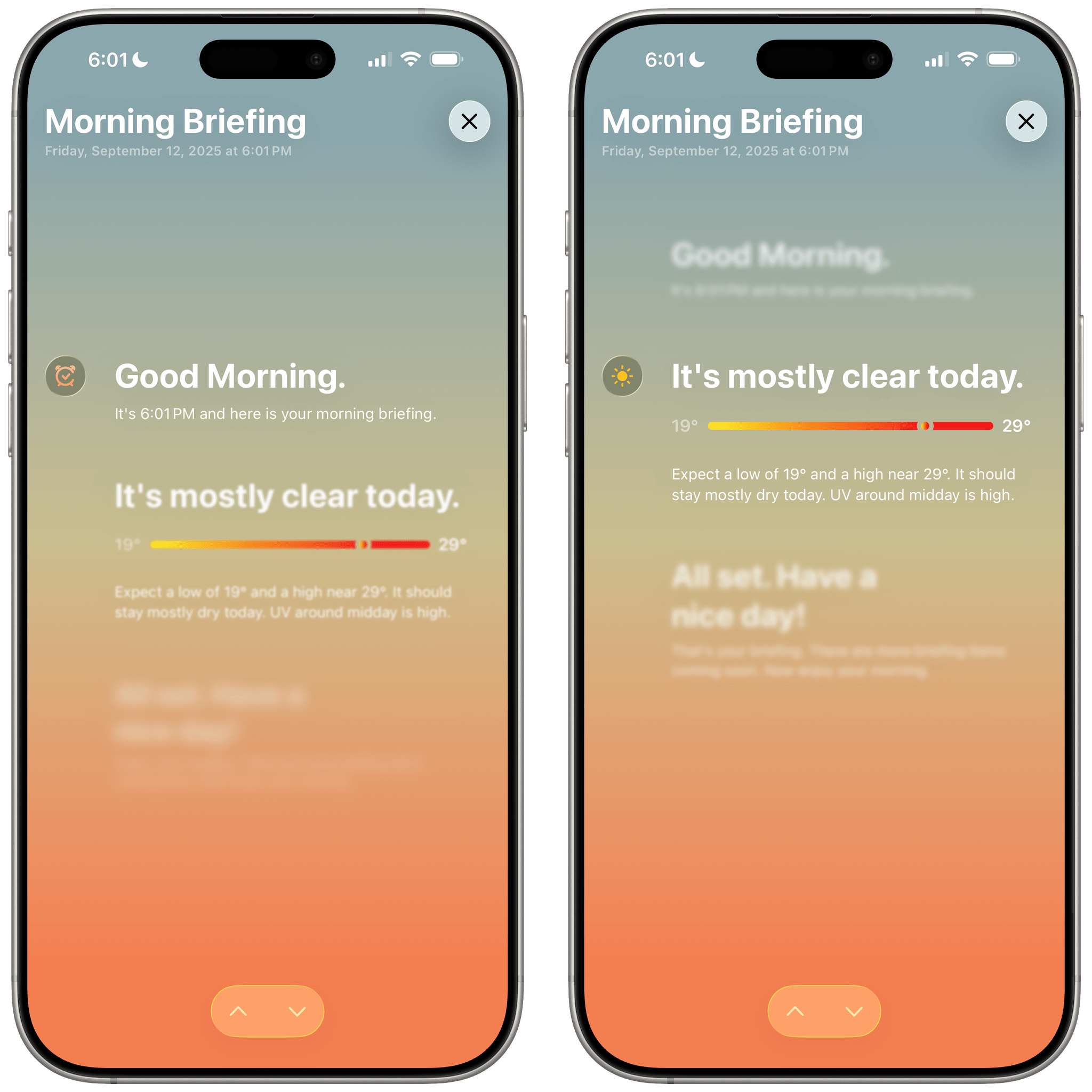 Awake’s briefing is powered by Apple Intelligence under the hood.