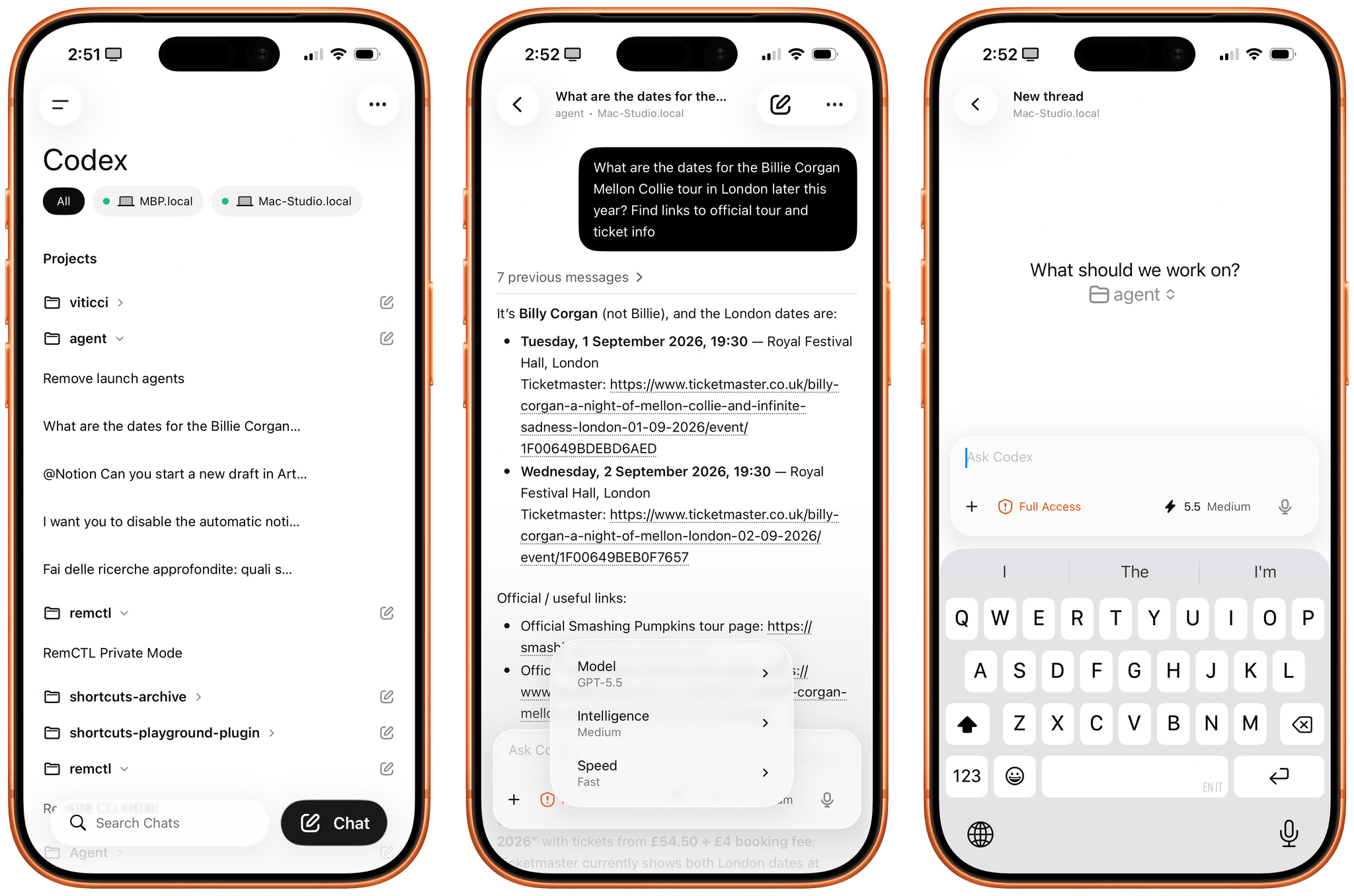 Codex for iOS.