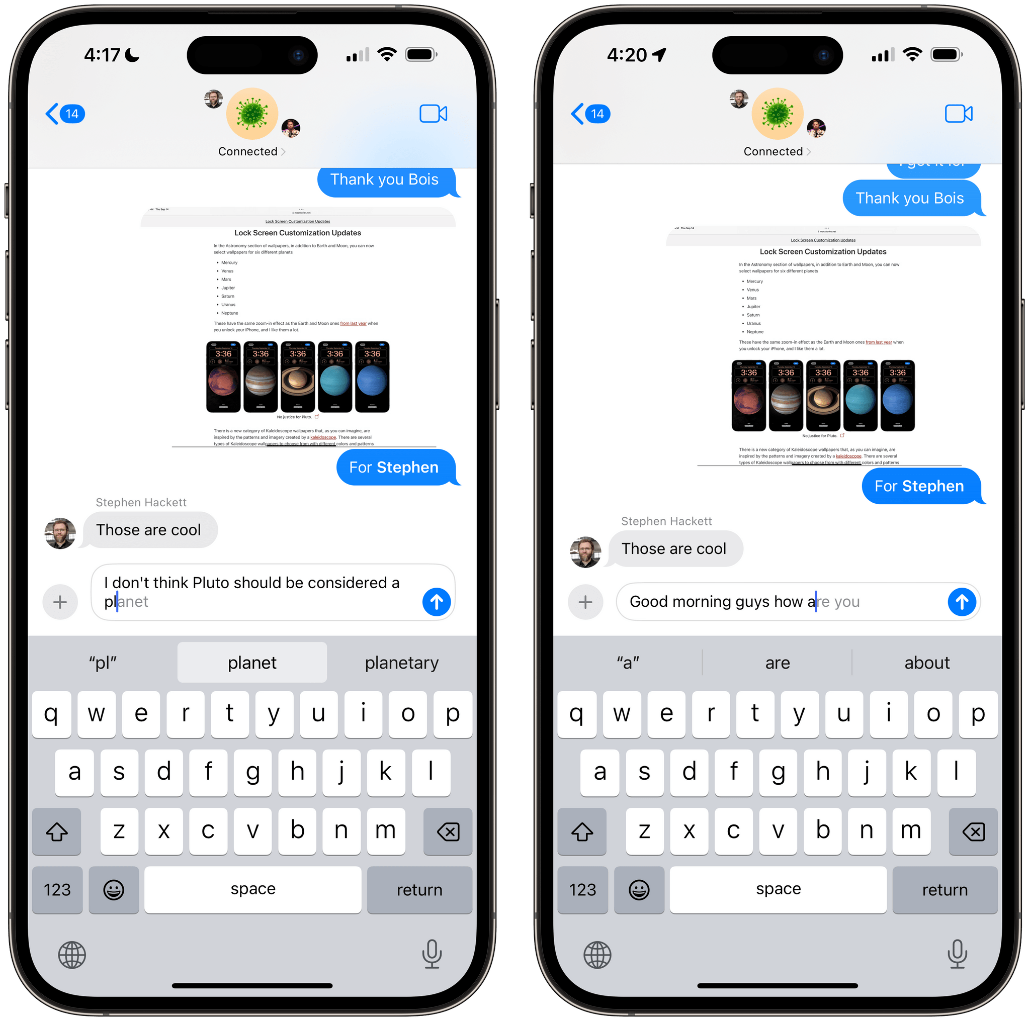 iOS 17 can suggest to autocomplete single or multiple words at a time.