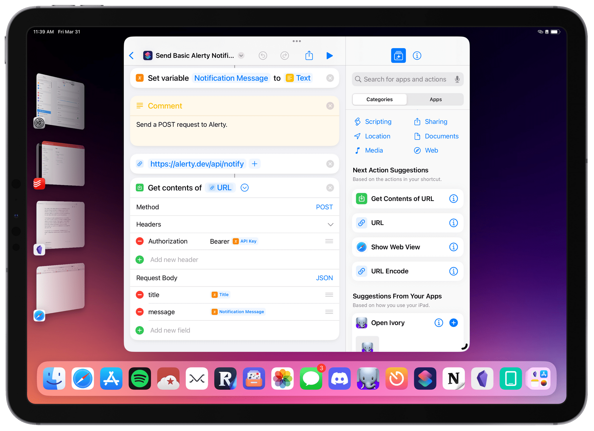 Sending Custom Push Notifications with Alerty and Shortcuts - Club ...