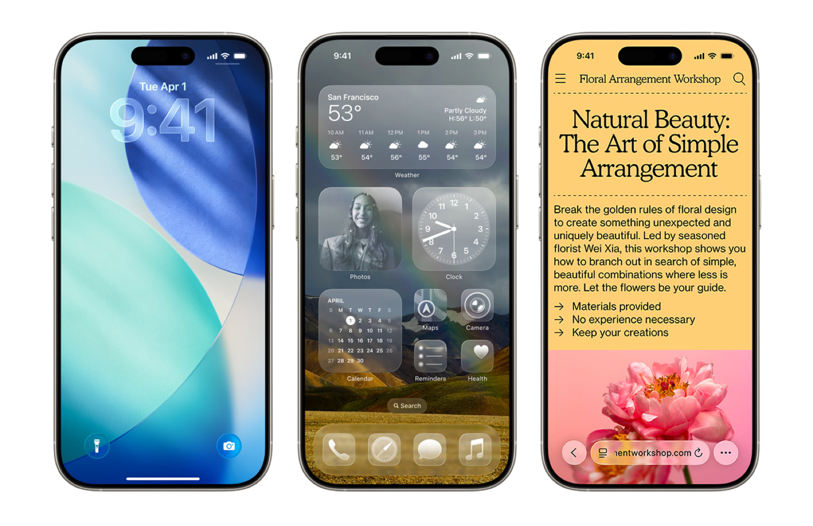 Liquid Glass is coming to all iPhones that run iOS 26. Source: Apple.