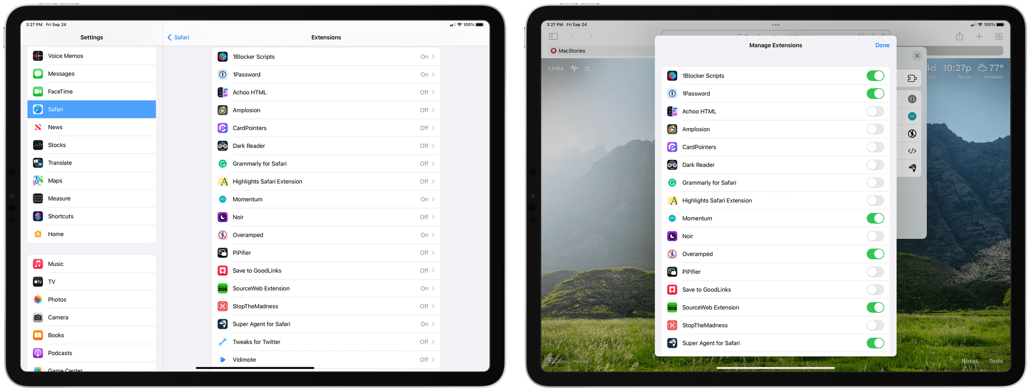 Using Extensions in Safari in iOS 15 and iPadOS 15 - TidBITS