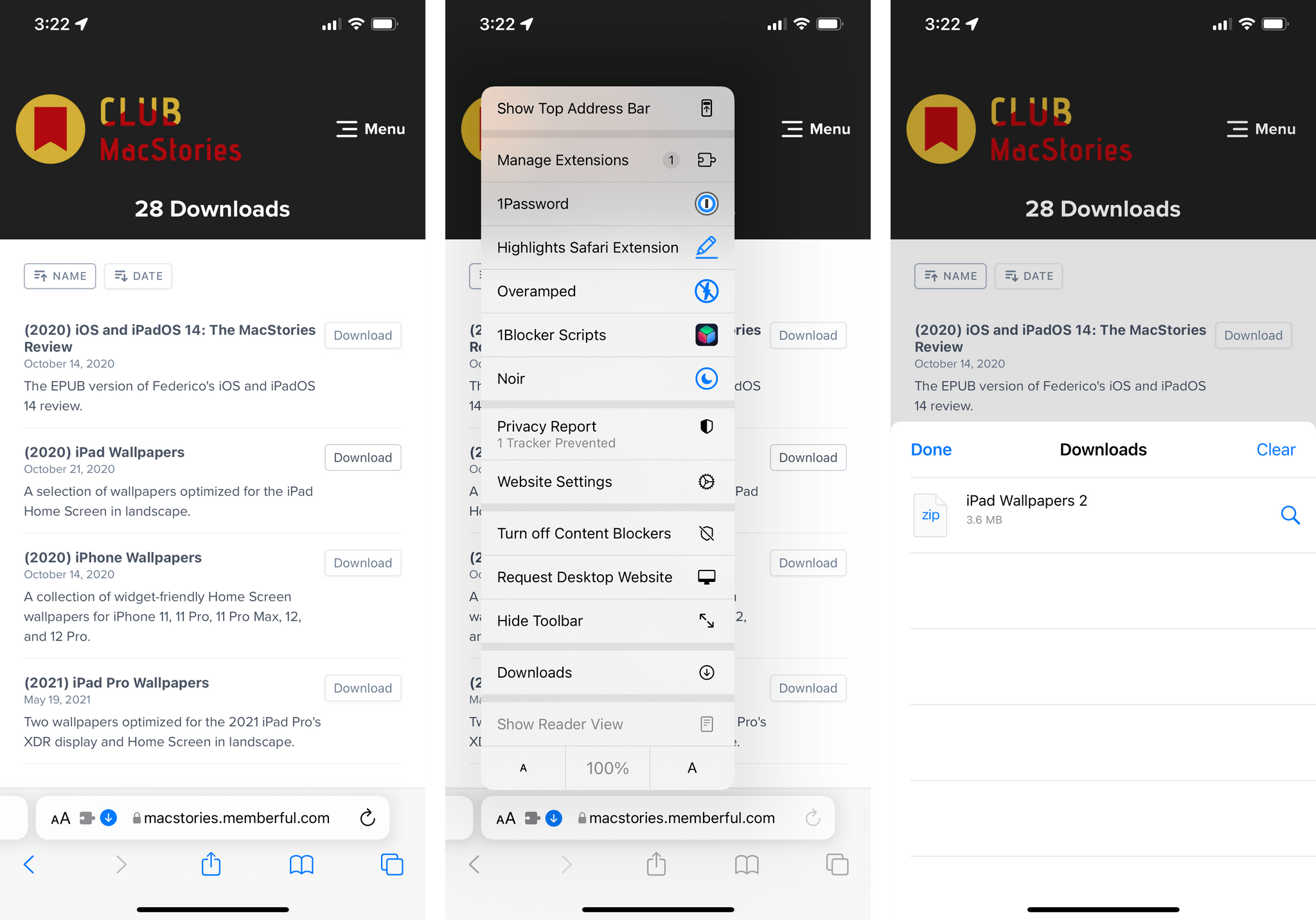 The new Safari download flow in iOS 15.