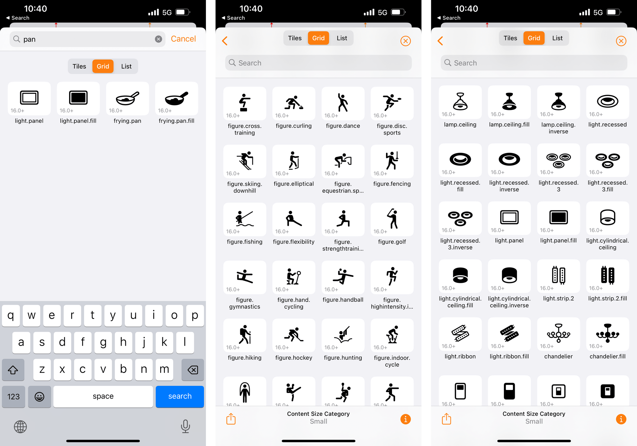 New SF Symbols in iOS 16 include workout options, new types of HomeKit-related glyphs, and...a frying pan.