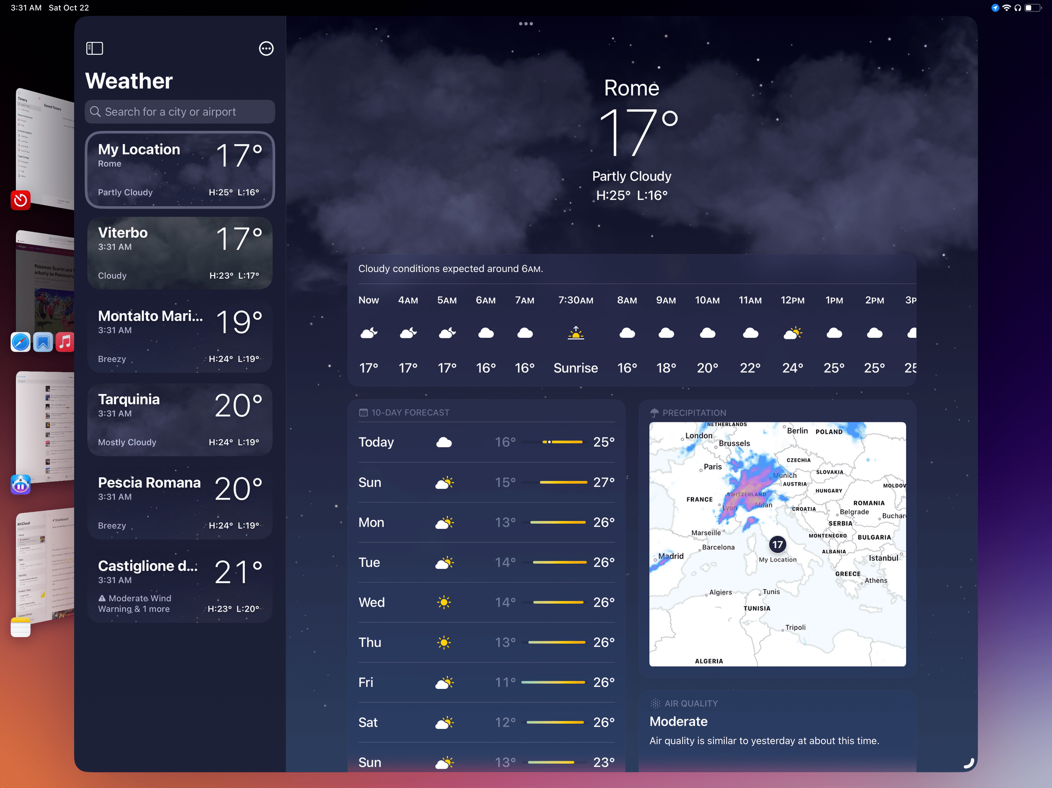 In this case, I opened the new Weather app for iPad and it just...decided to cover my dock.