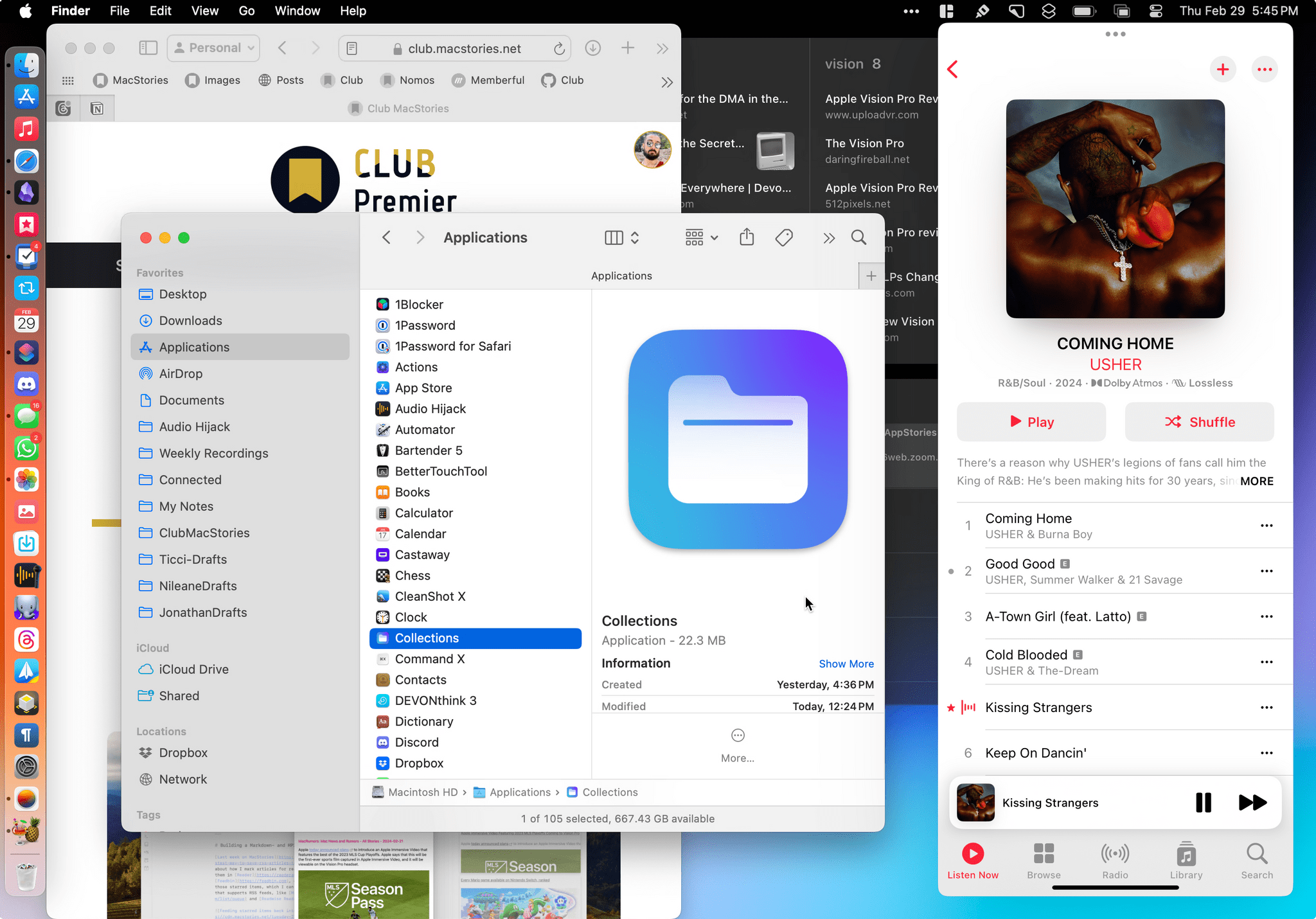 macOS and iPadOS apps, together. The Music app on the right side is the iPad one.