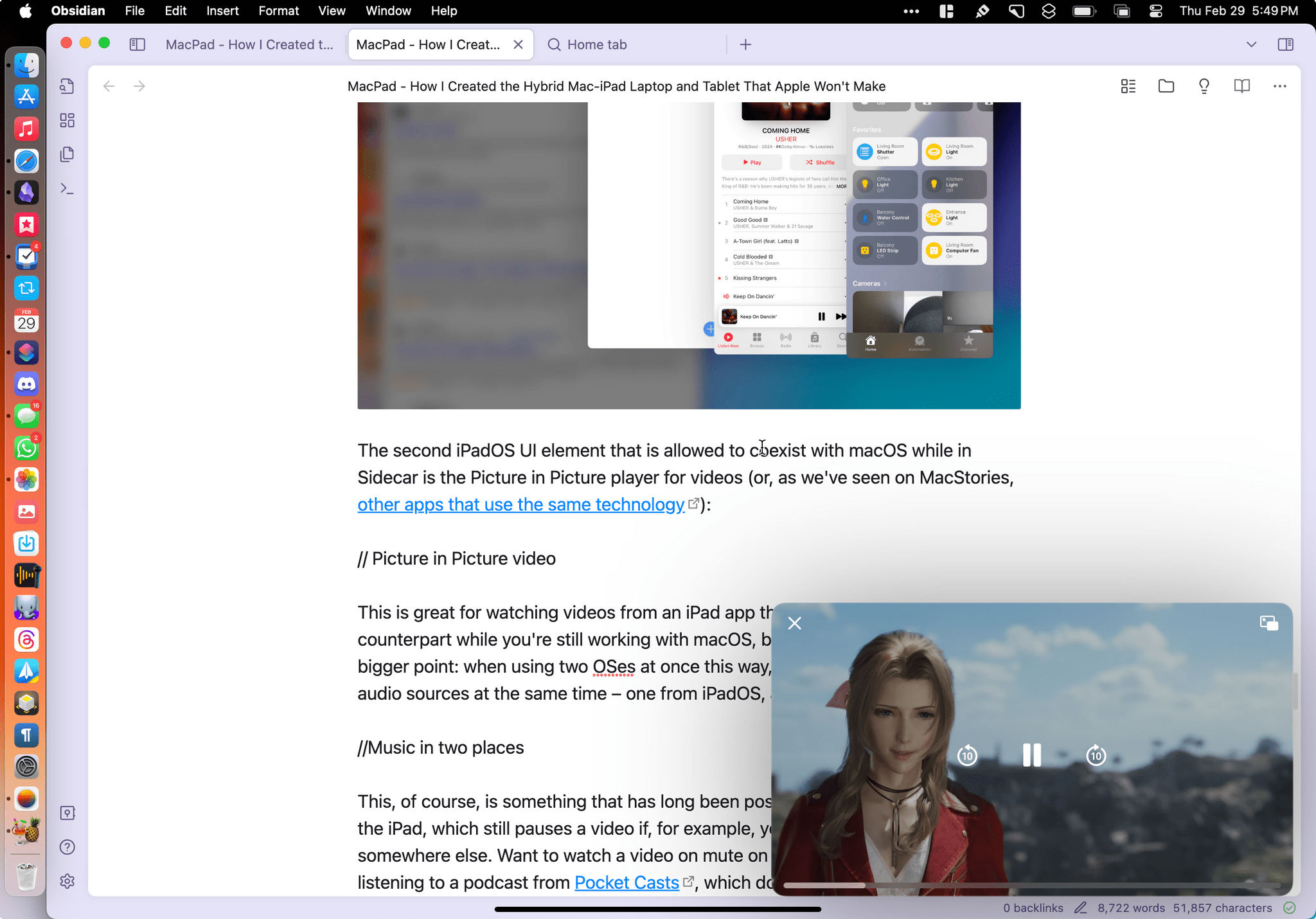 The video in Picture in Picture is from iPadOS.