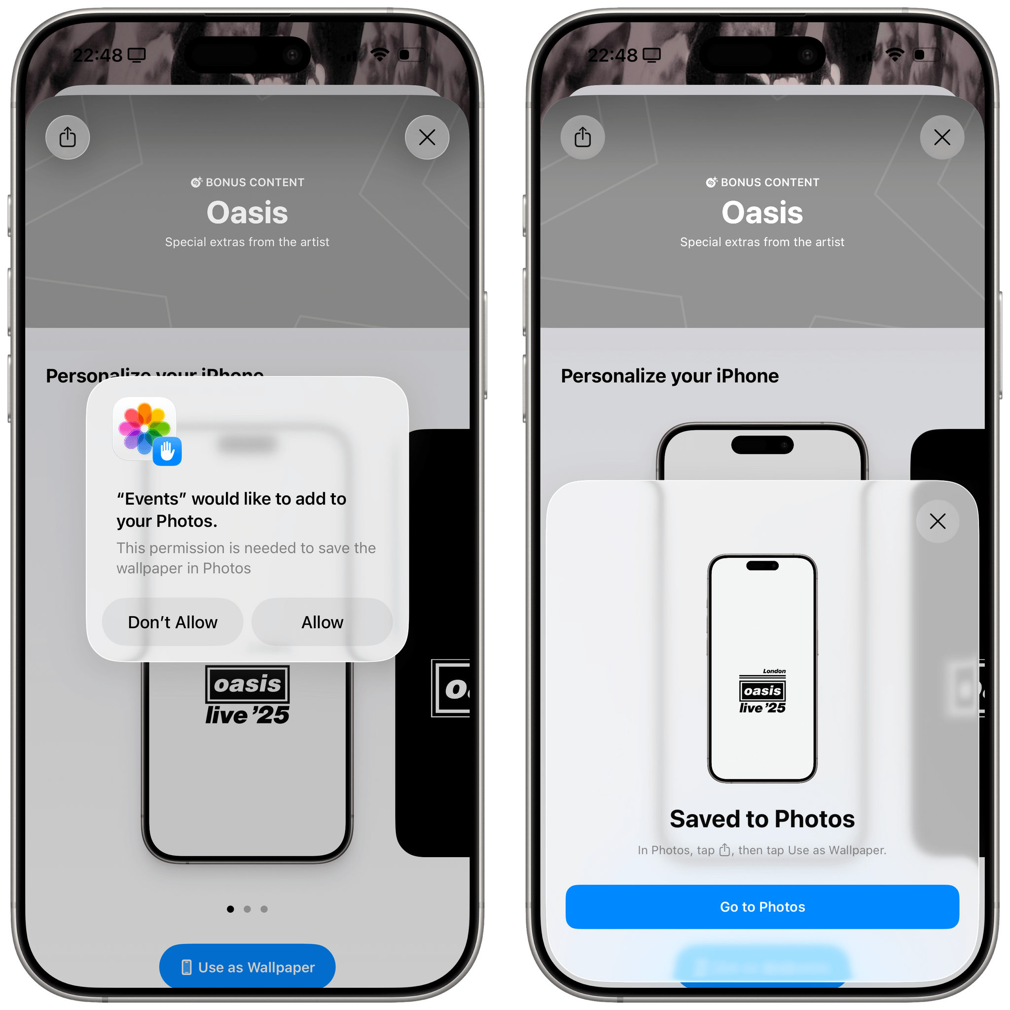 In an interesting limitation, this feature cannot set wallpapers directly; it just saves images to the Photos app.