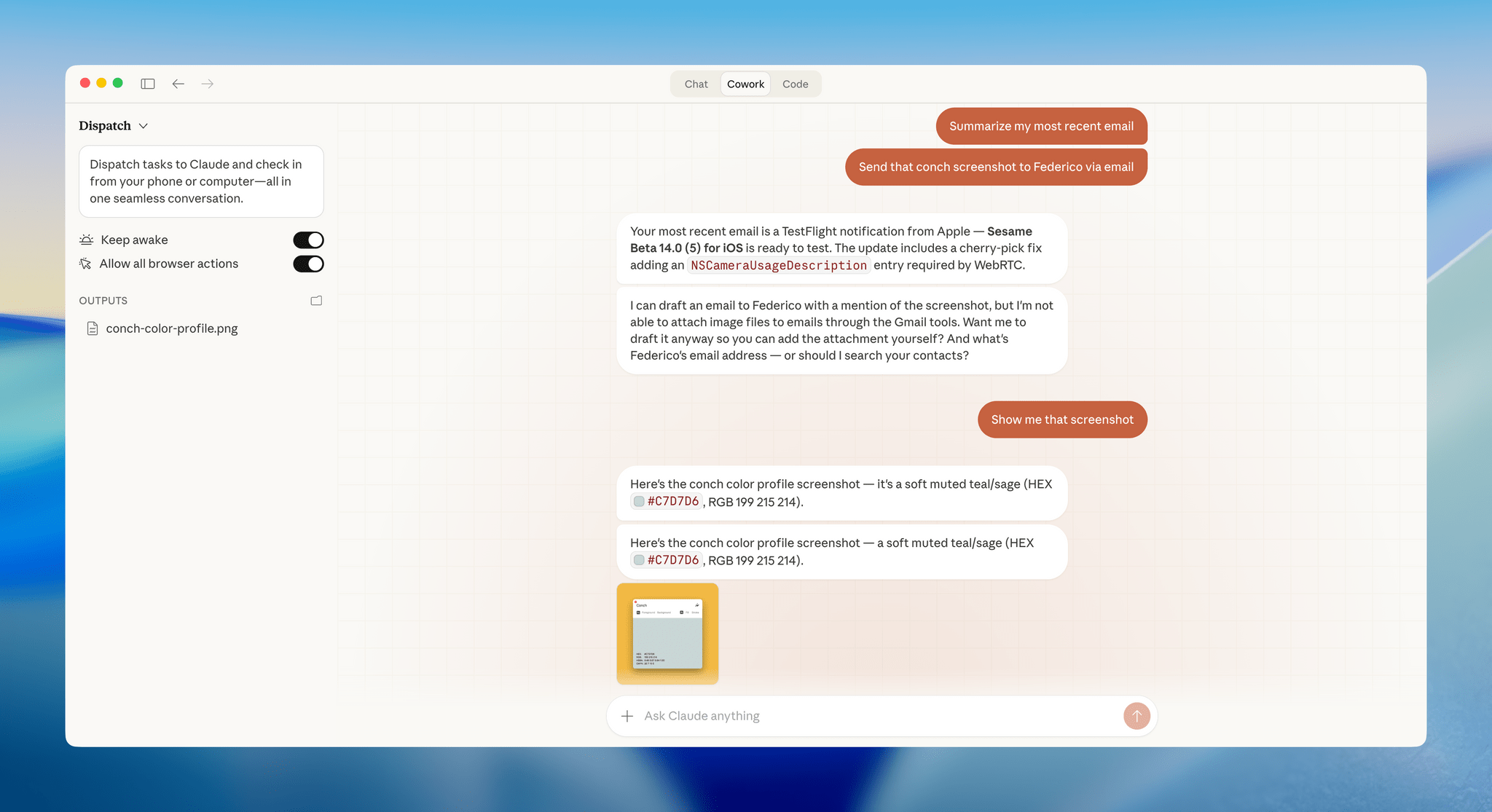 Dispatch on the Mac.