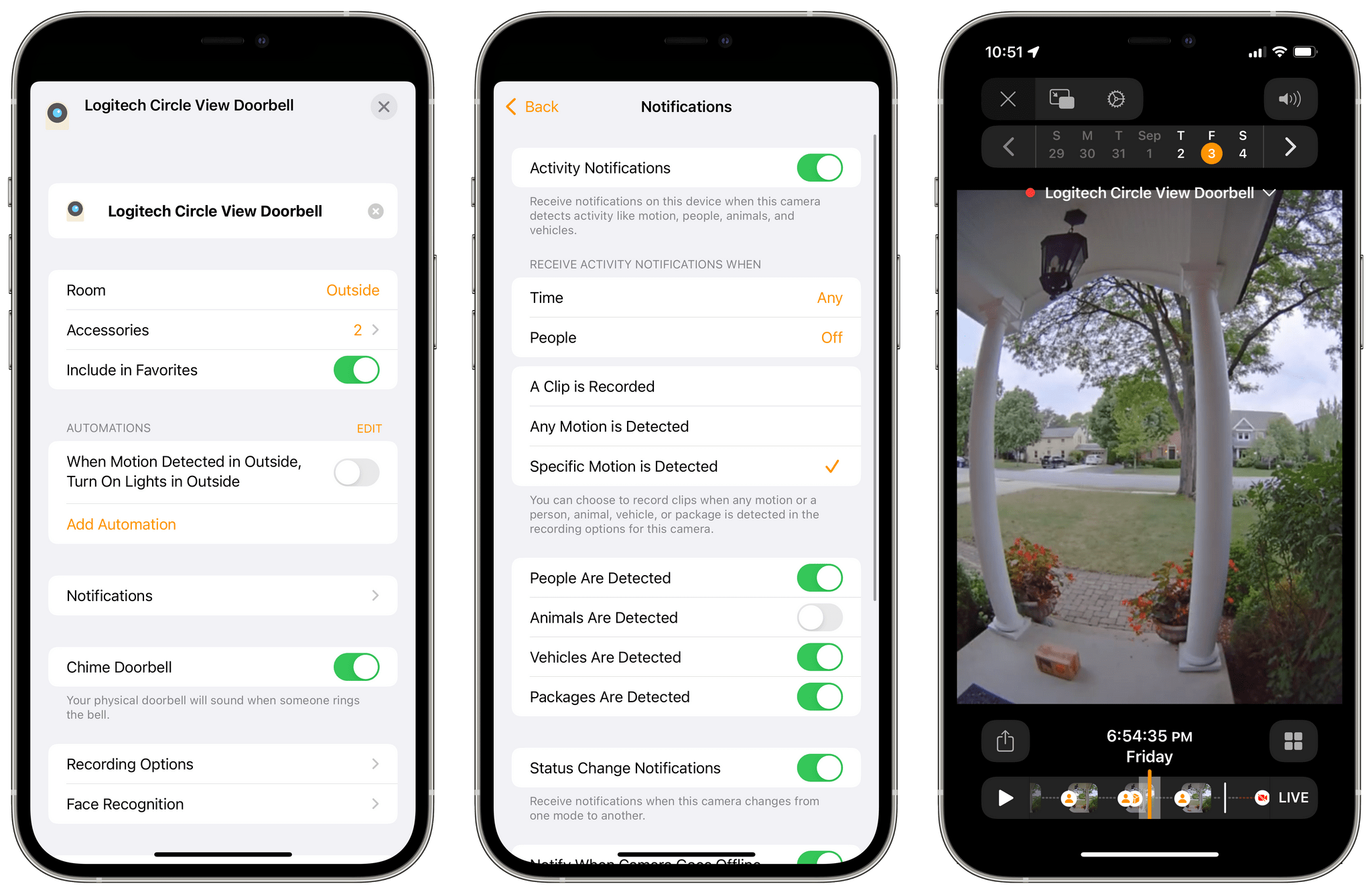 Setting up HomeKit Secure Video package detection.