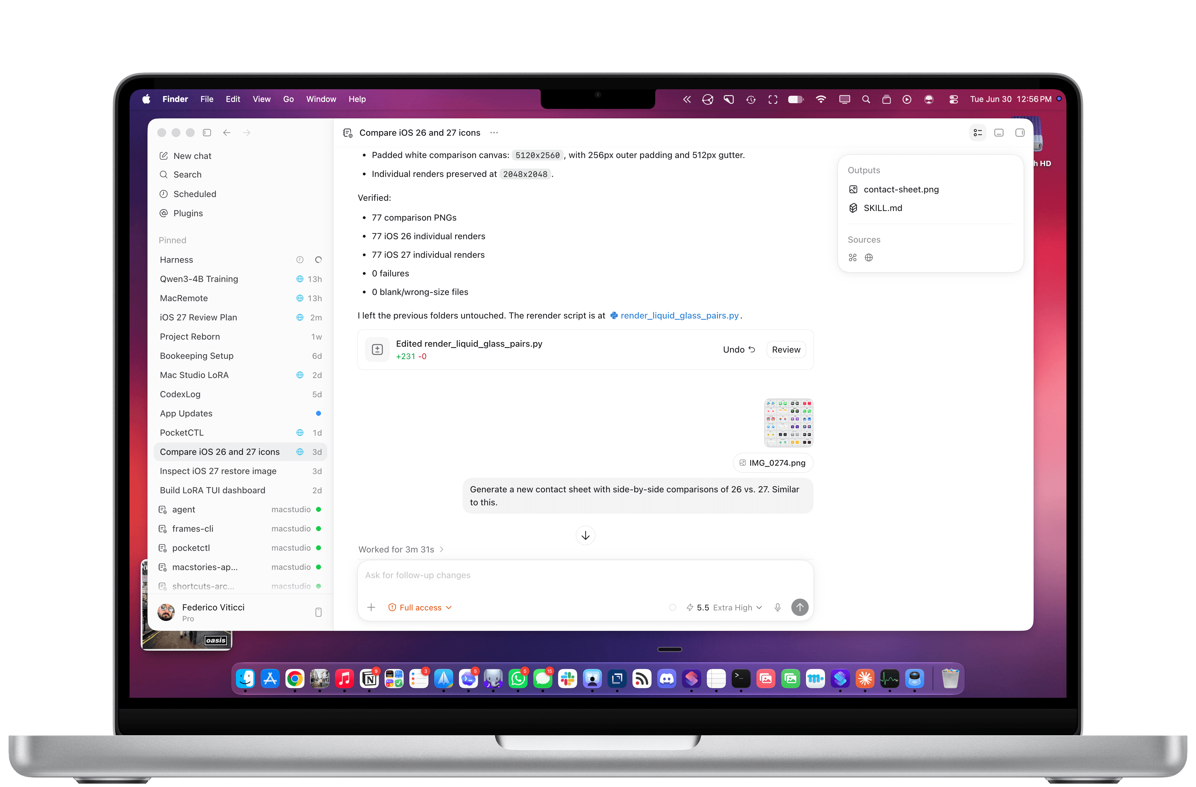 Working with Codex for Mac.