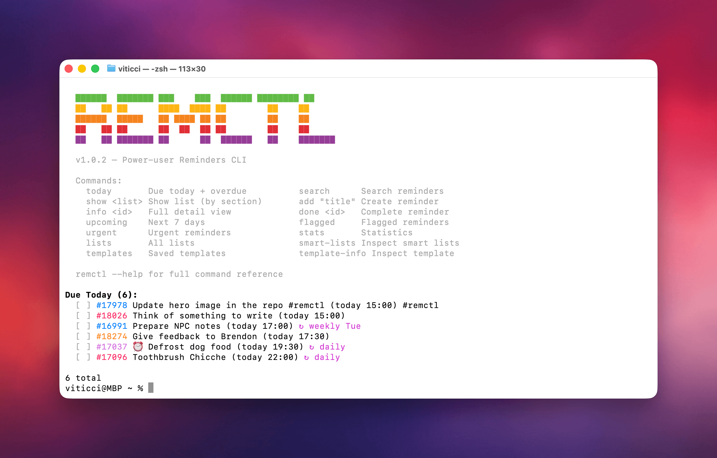 Introducing RemCTL: The Power-User Reminders CLI for macOS…