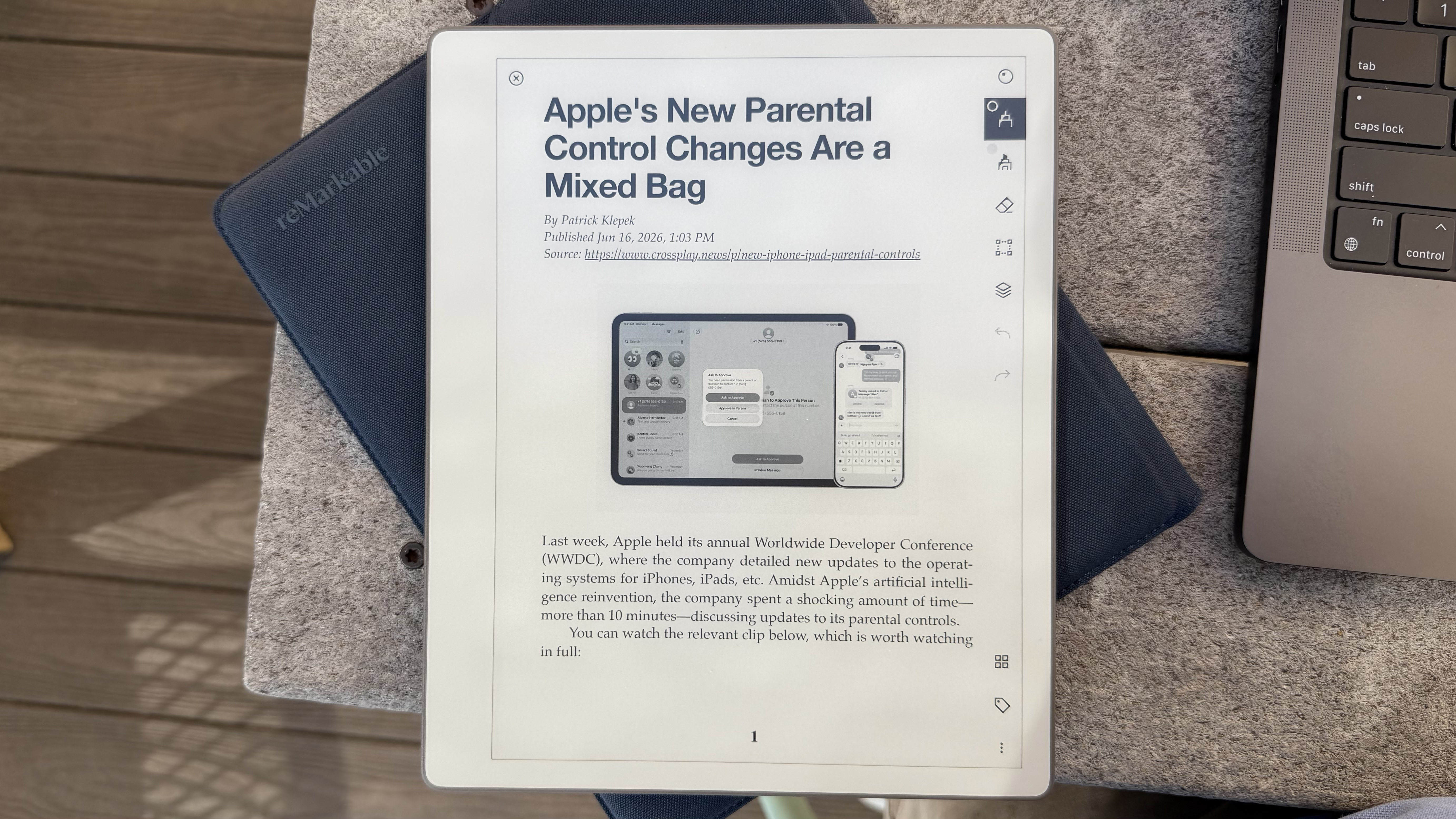 I'm working on a research system for the reMarkable Paper Pure.