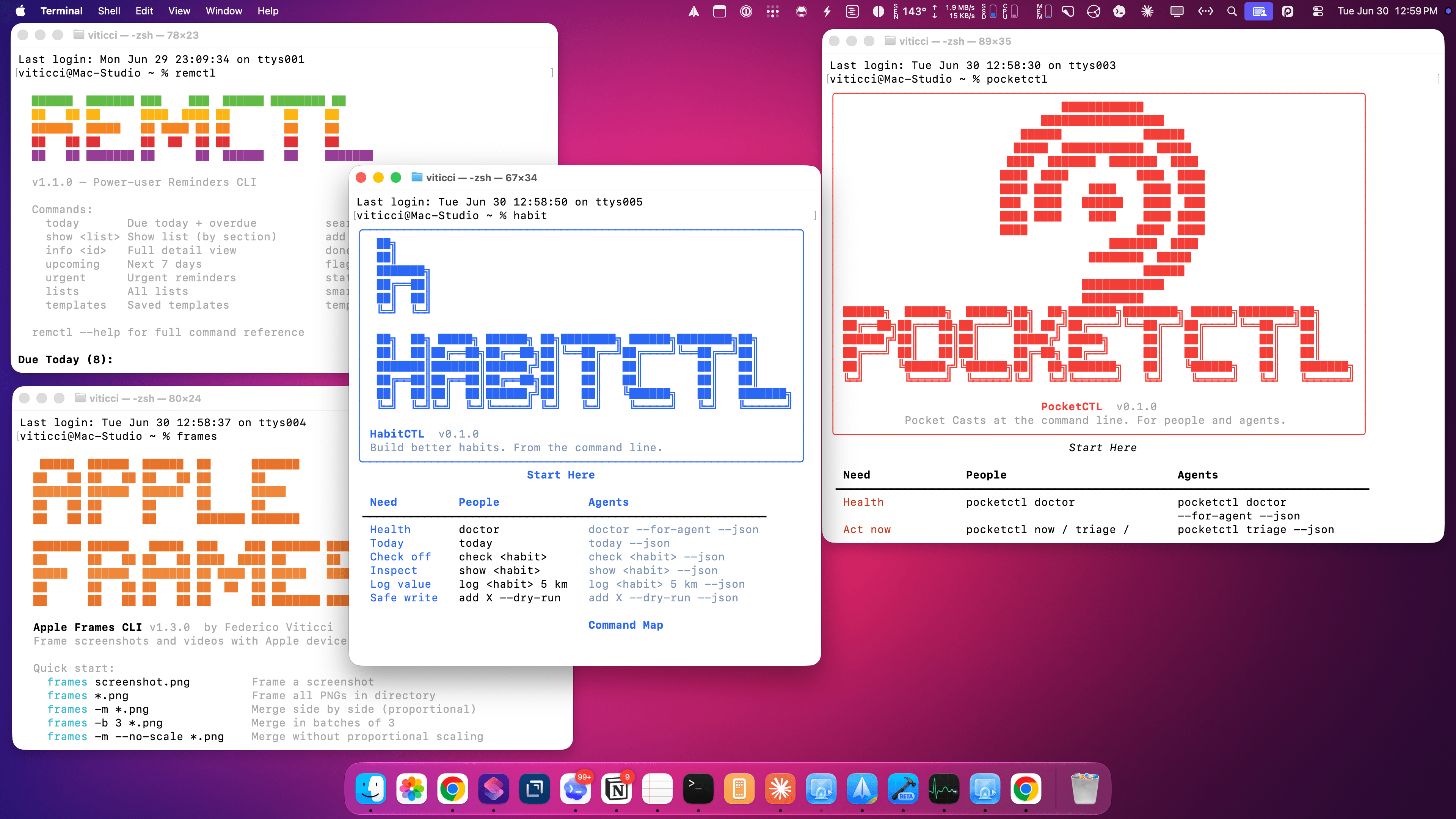 Some of the CLIs I’ve built. Two of them are coming soon.
