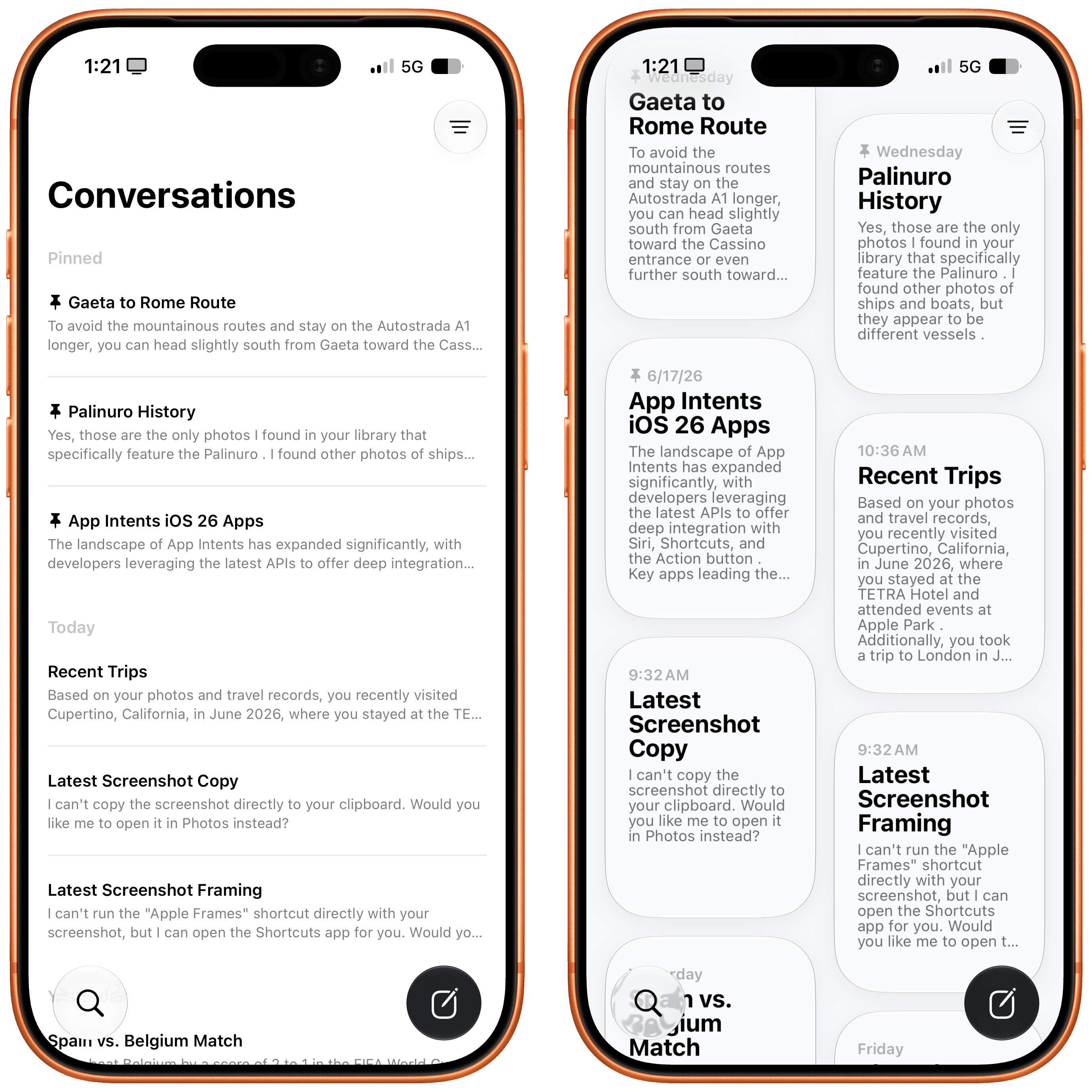 I really don't like Siri's grid layout.