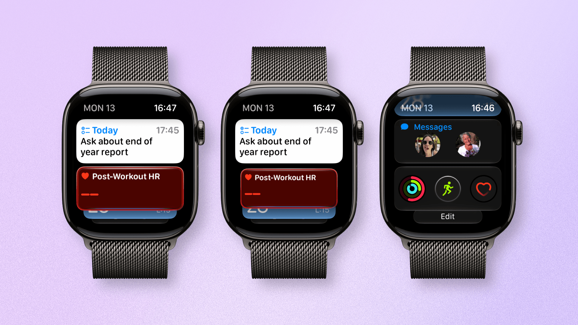 The new single-tap gesture in action in the Smart Stack.