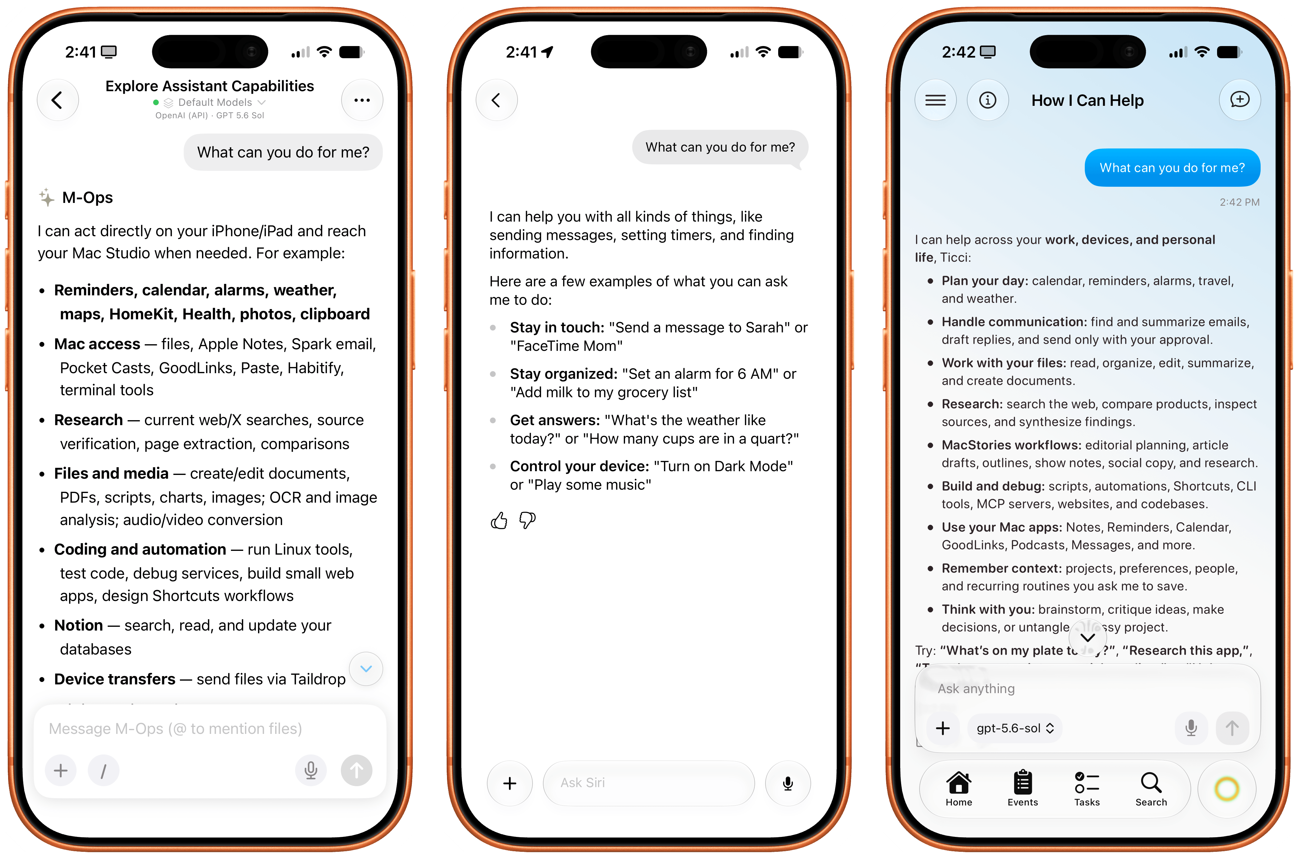 Minis, Siri AI, and the upcoming Halo agent for iOS.