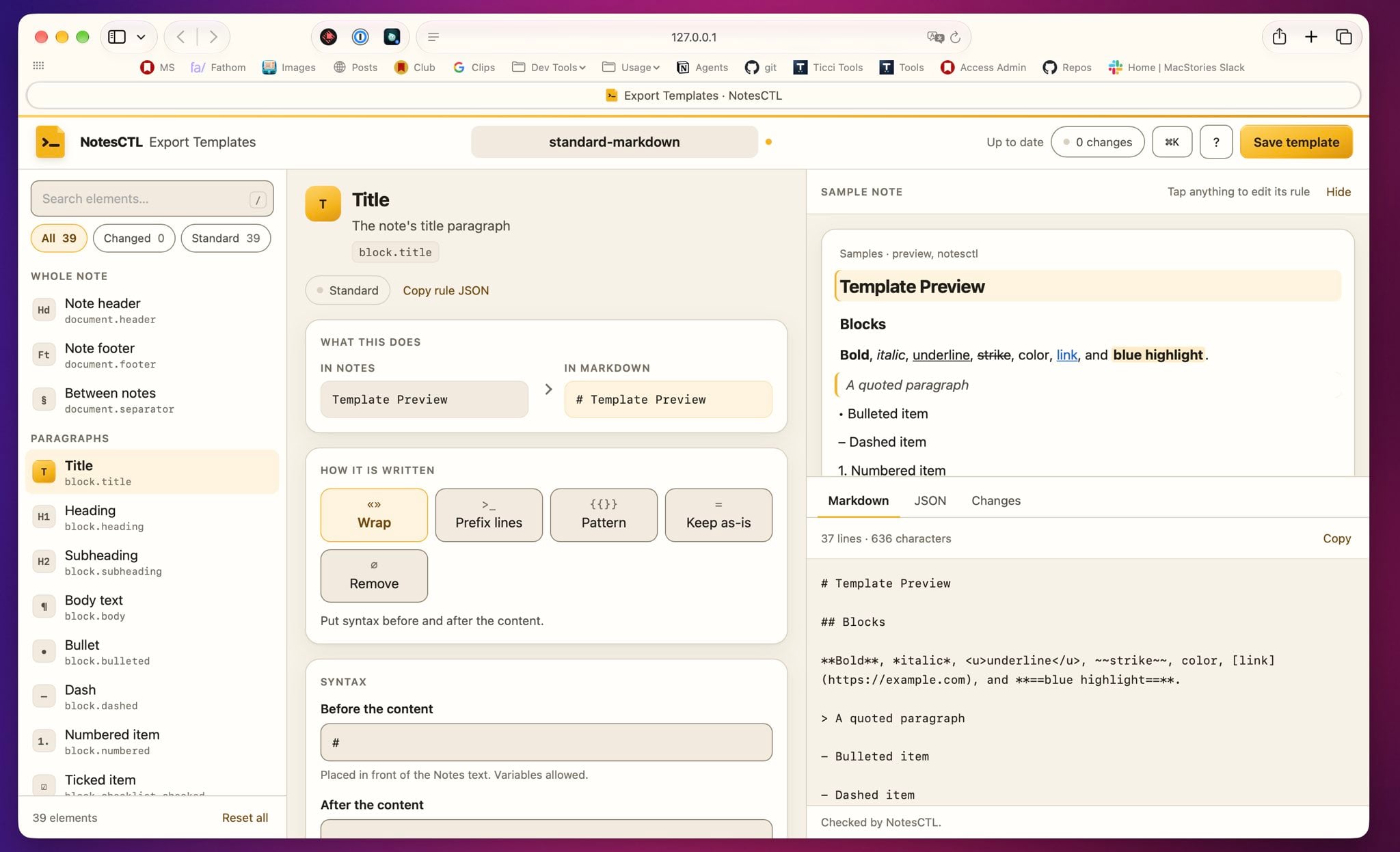 NotesCTL's Markdown Exporter.