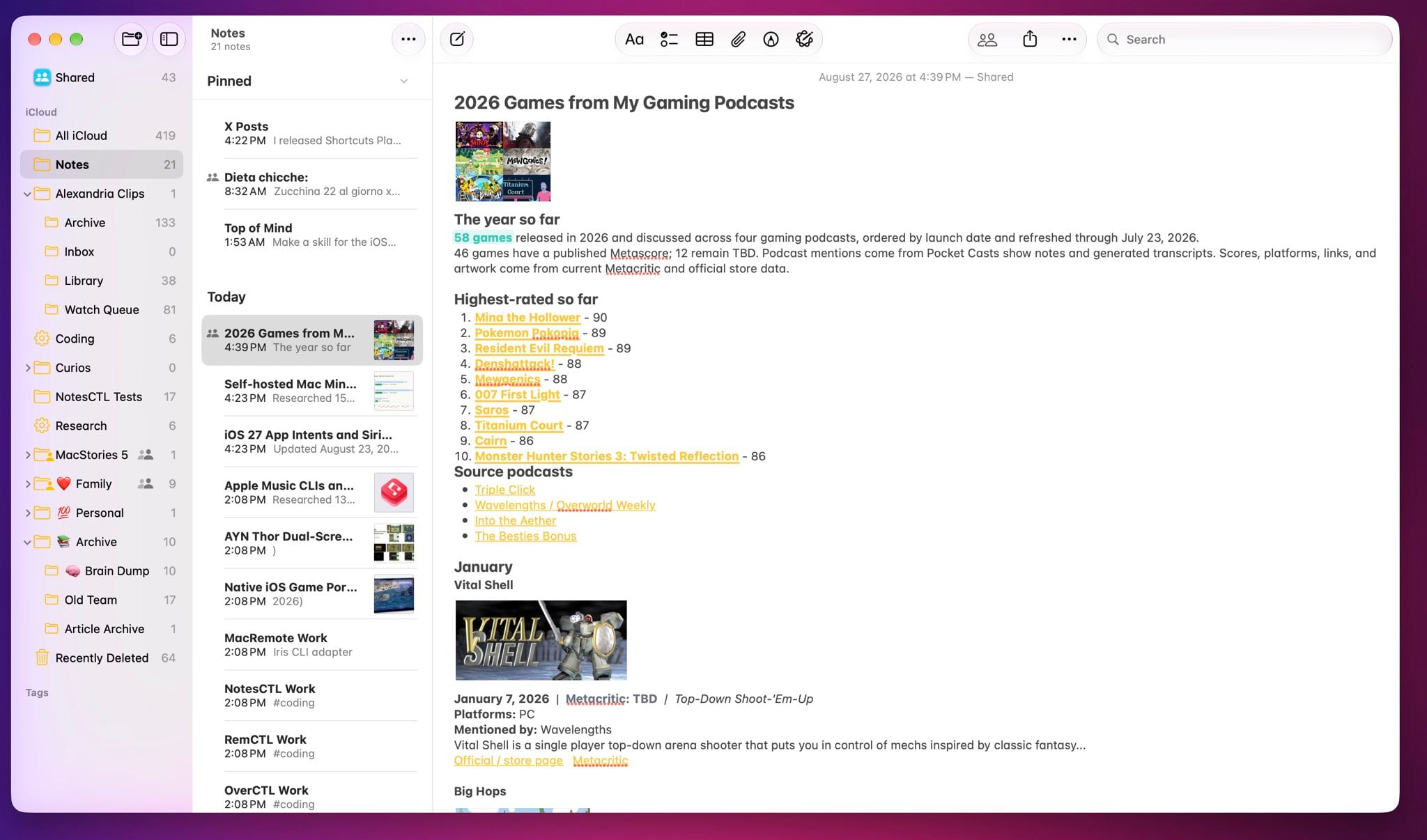 NotesCTL is perfect for complex research reports generated by agents.