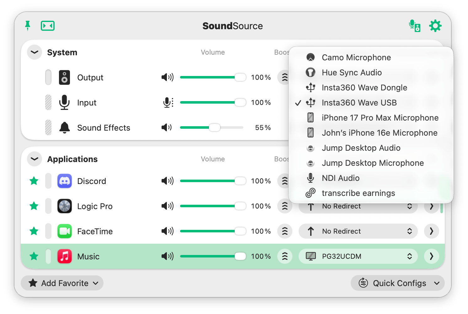 I have too many input options.