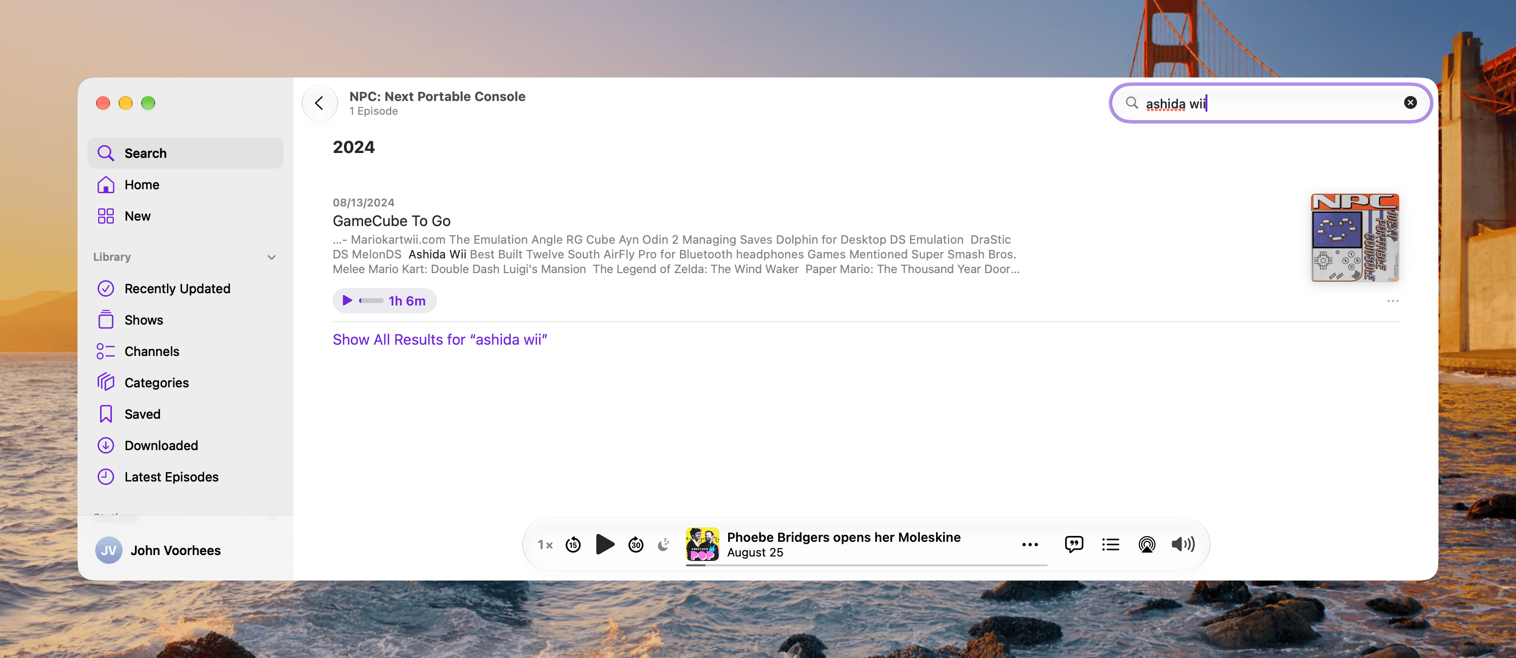Searching from See All Episodes makes finding classic podcast episodes easier than ever.