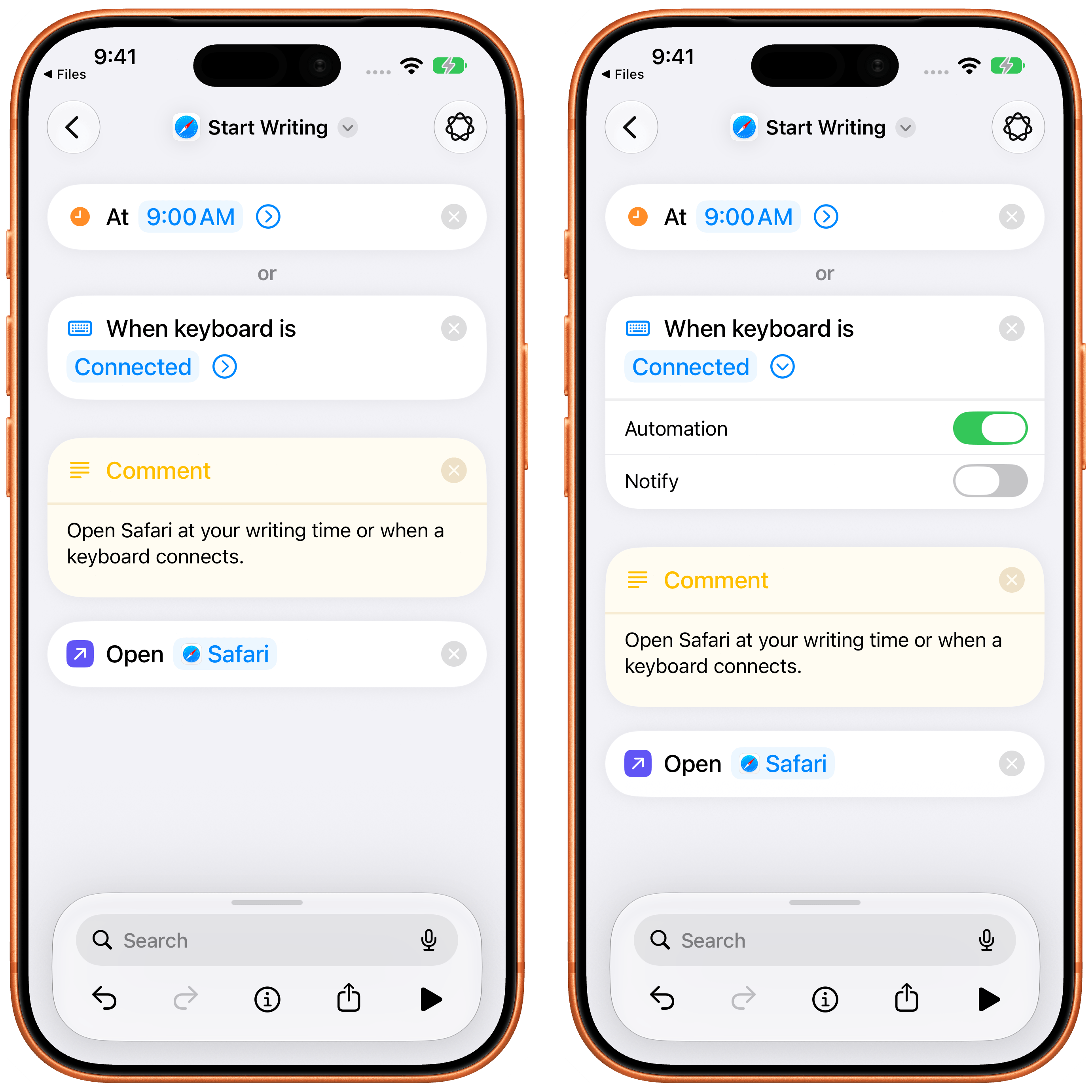 Multiple triggers for the same shortcut.