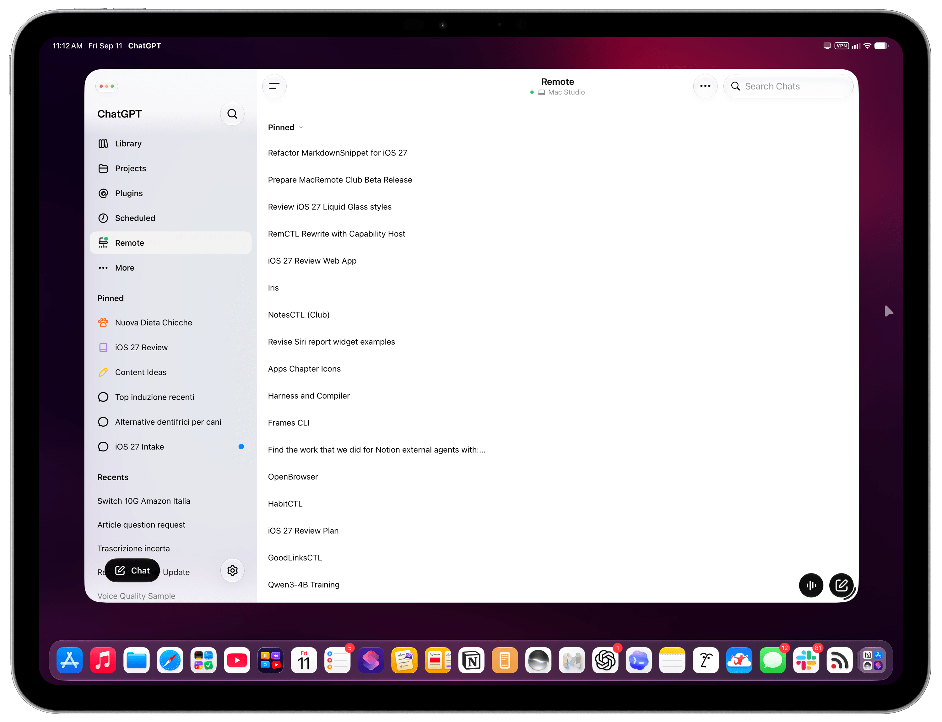 The name of the foreground app is now always shown in the menu bar. As you can see, the menu bar is also left-aligned now, just like on macOS.