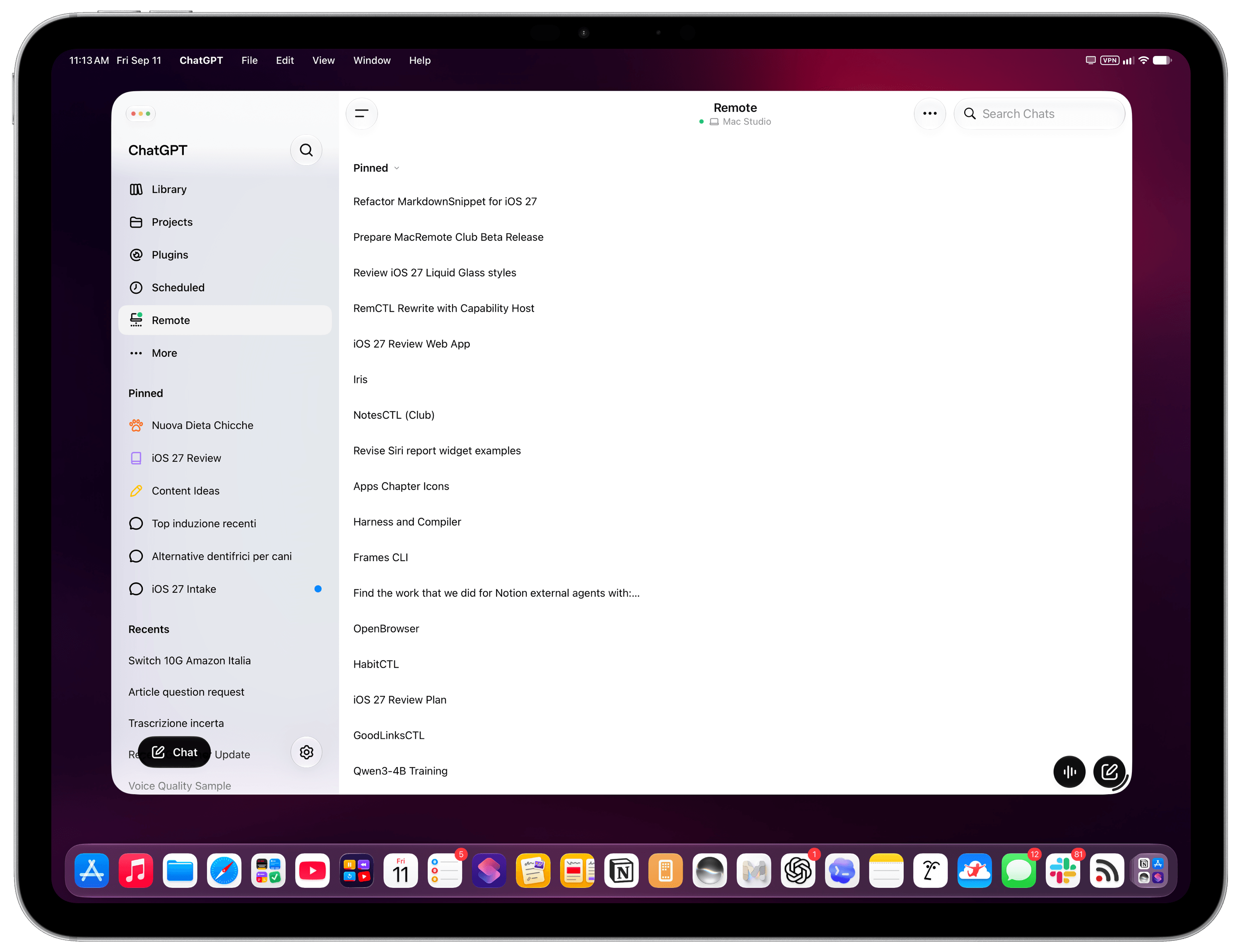 The full, left-aligned menu bar in iPadOS 27.