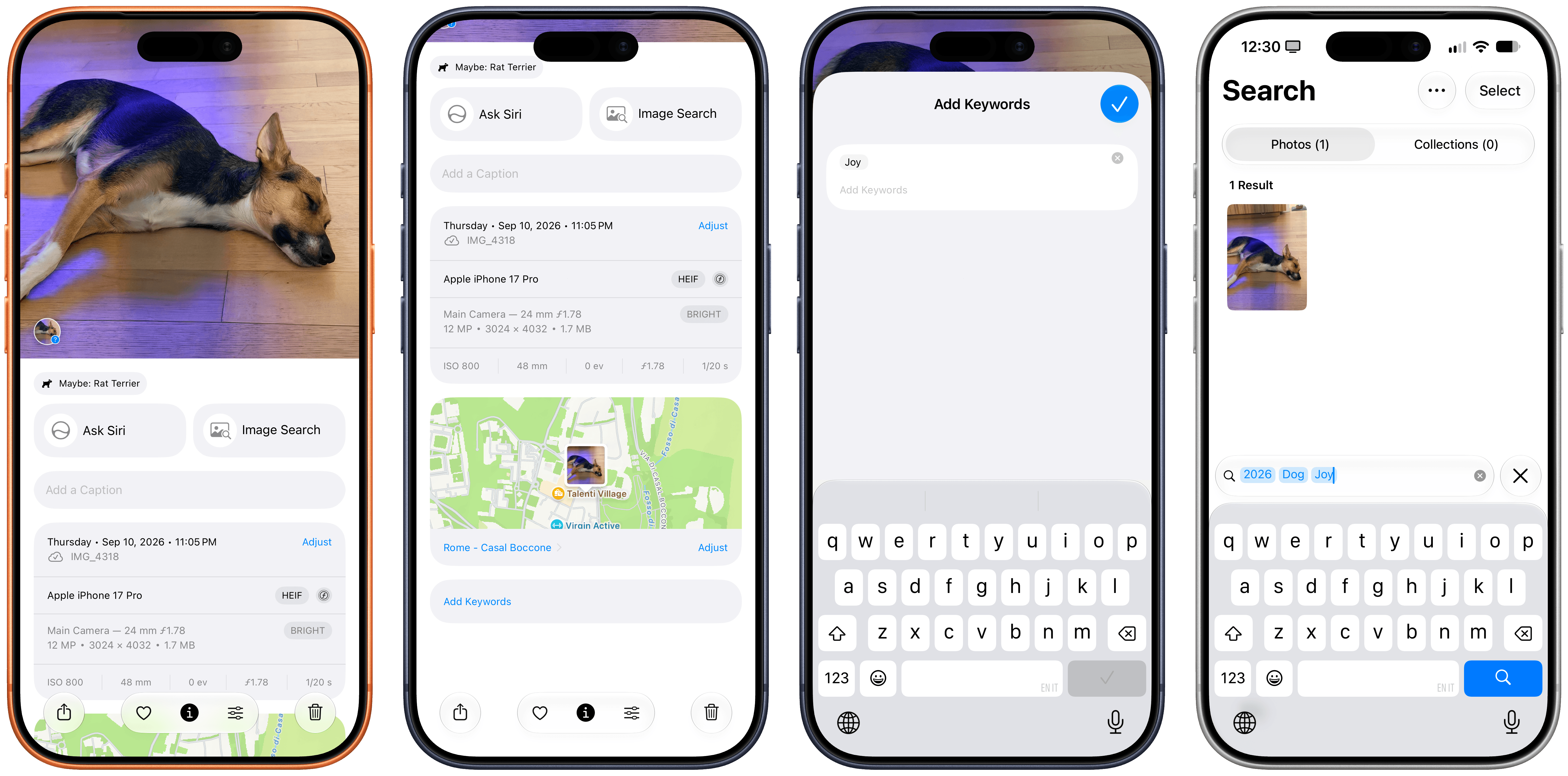 Adding keywords to photos in iOS 27.