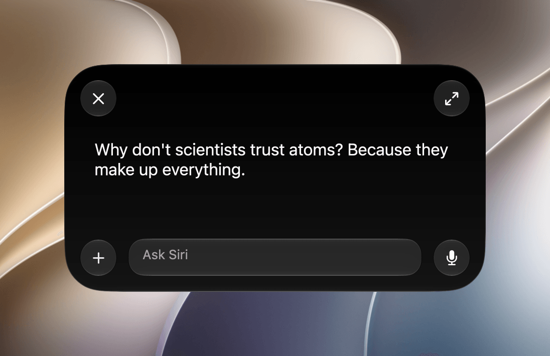 Siri is embedded throughout macOS 27, including in Spotlight.