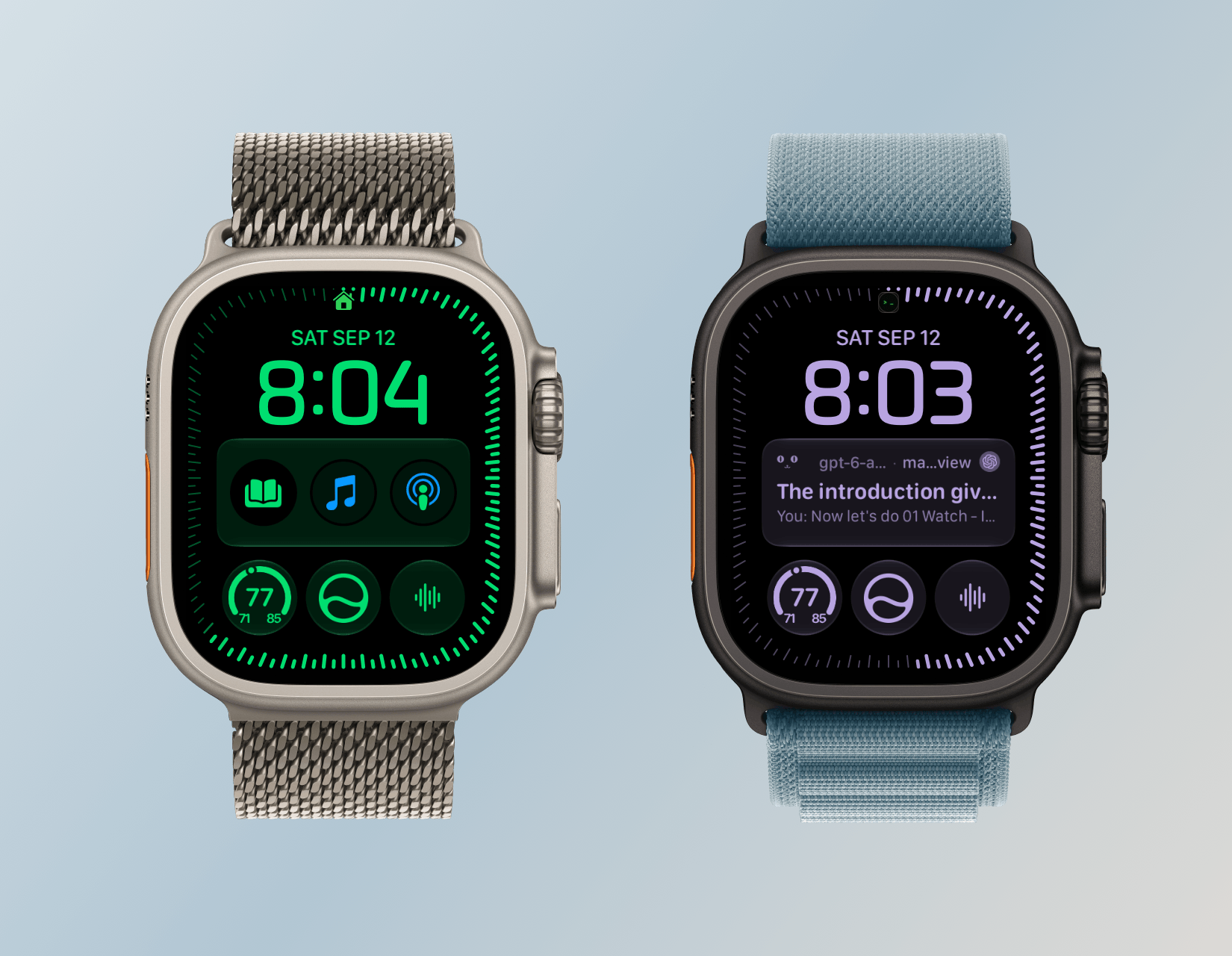 The Siri Modular watch face.
