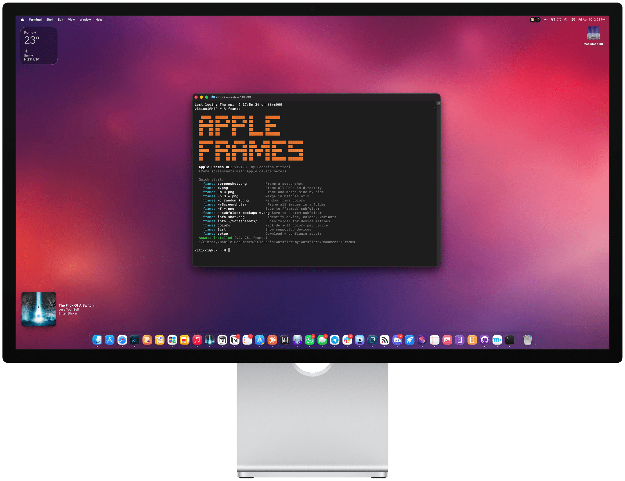 Federico's Frames CLI.