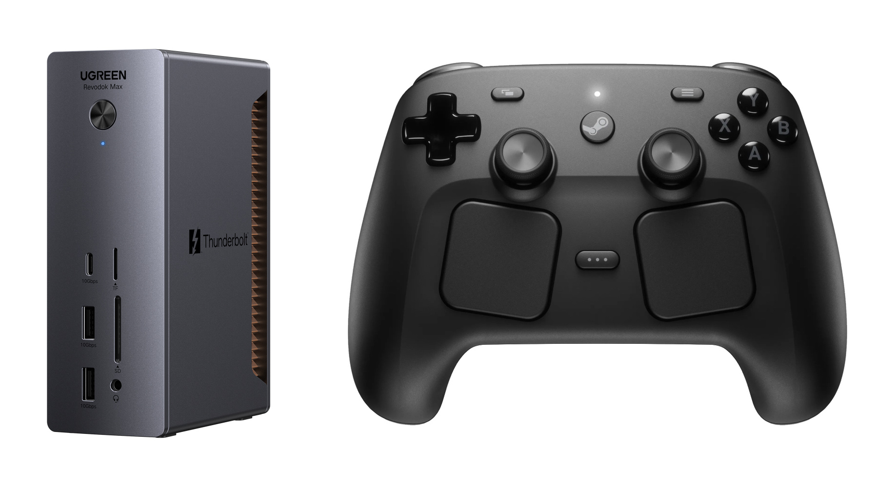 The UGREEN Thunderbolt 5 Dock and Steam Controller.