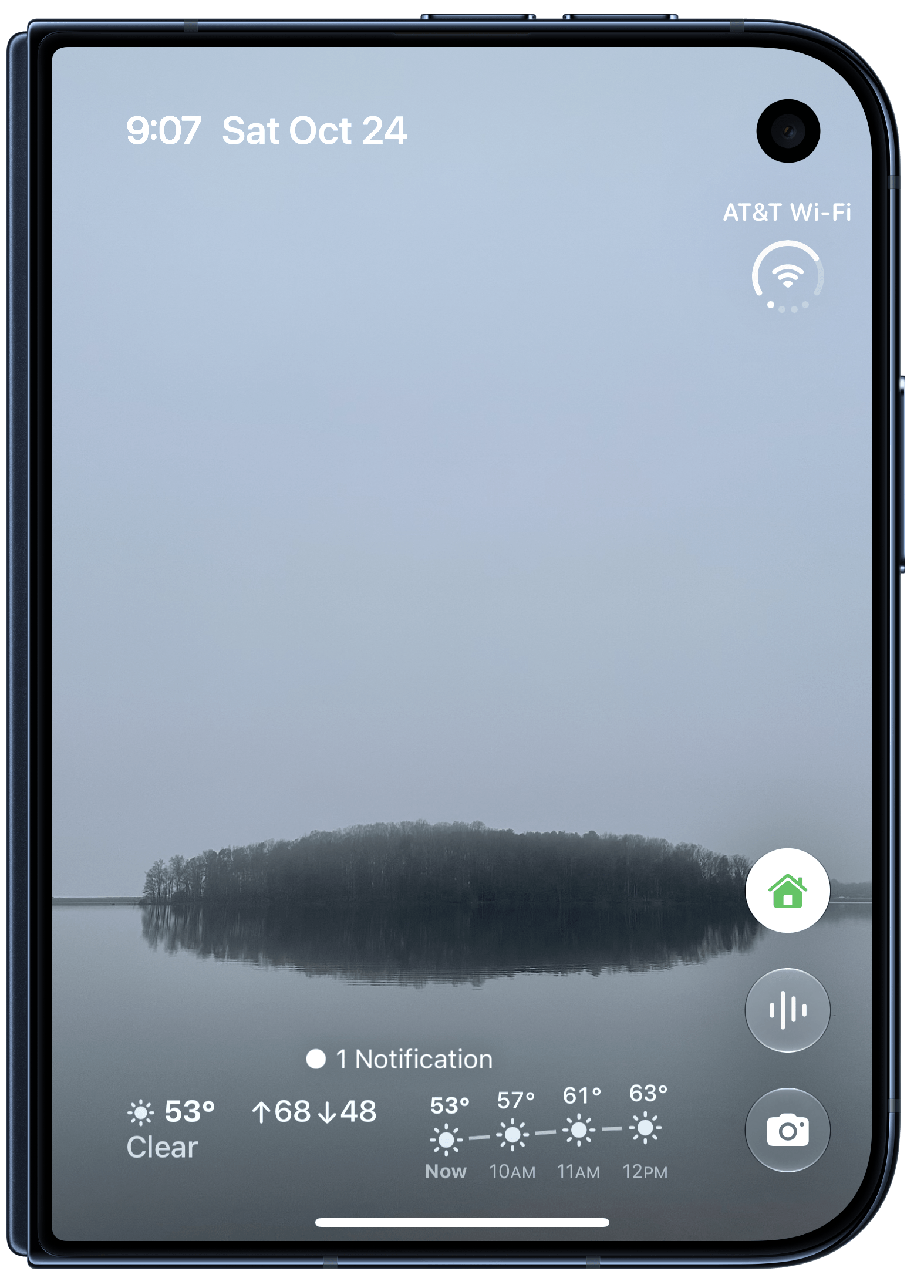 The Duo Lock screen has a new tiny clock option.