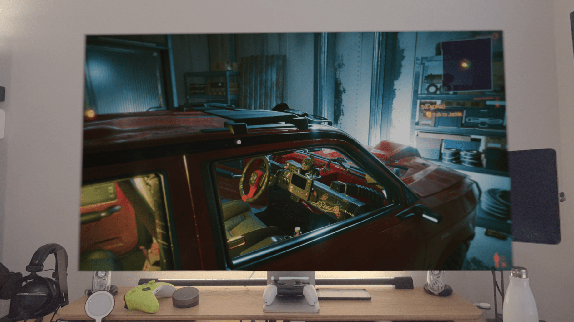 It's impossible to capture well in the Vision Pro, but Cyberpunk 2077 looks great at Ultra graphics settings, with ray tracing turned on, delivering a solid 60fps, which is the Studio Display's maximum.