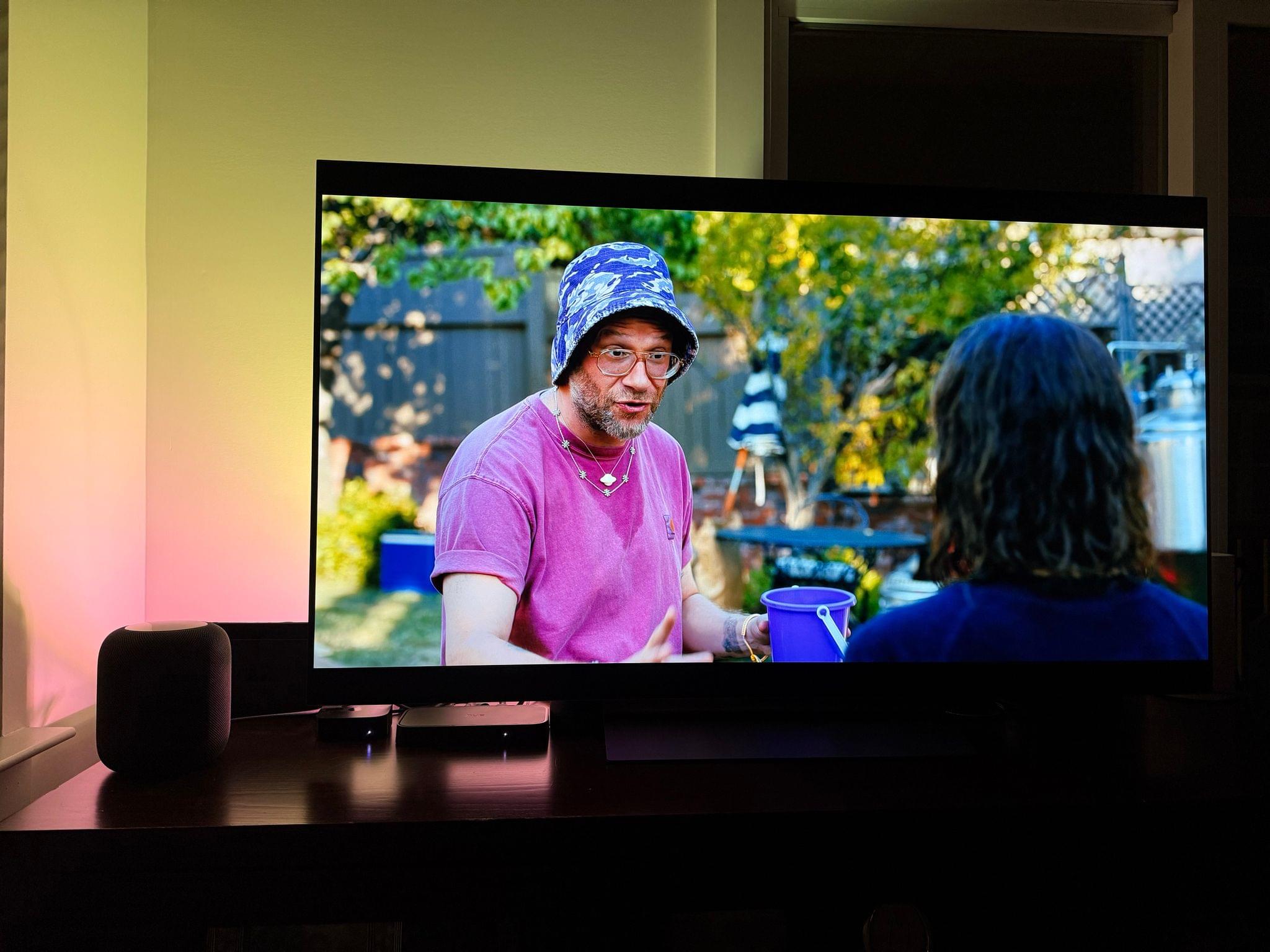 I set up the Play wall washer lights in a corner of my living room behind my TV.
