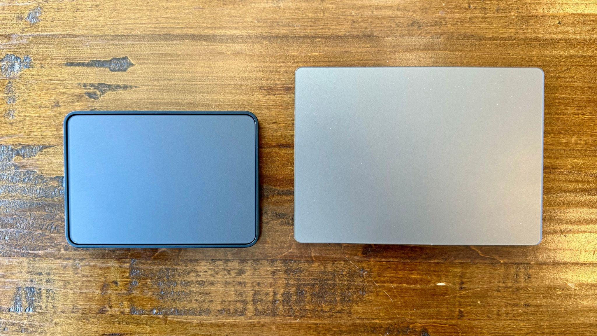 The Casa Touch (left) and Apple's Magic Trackpad (right).