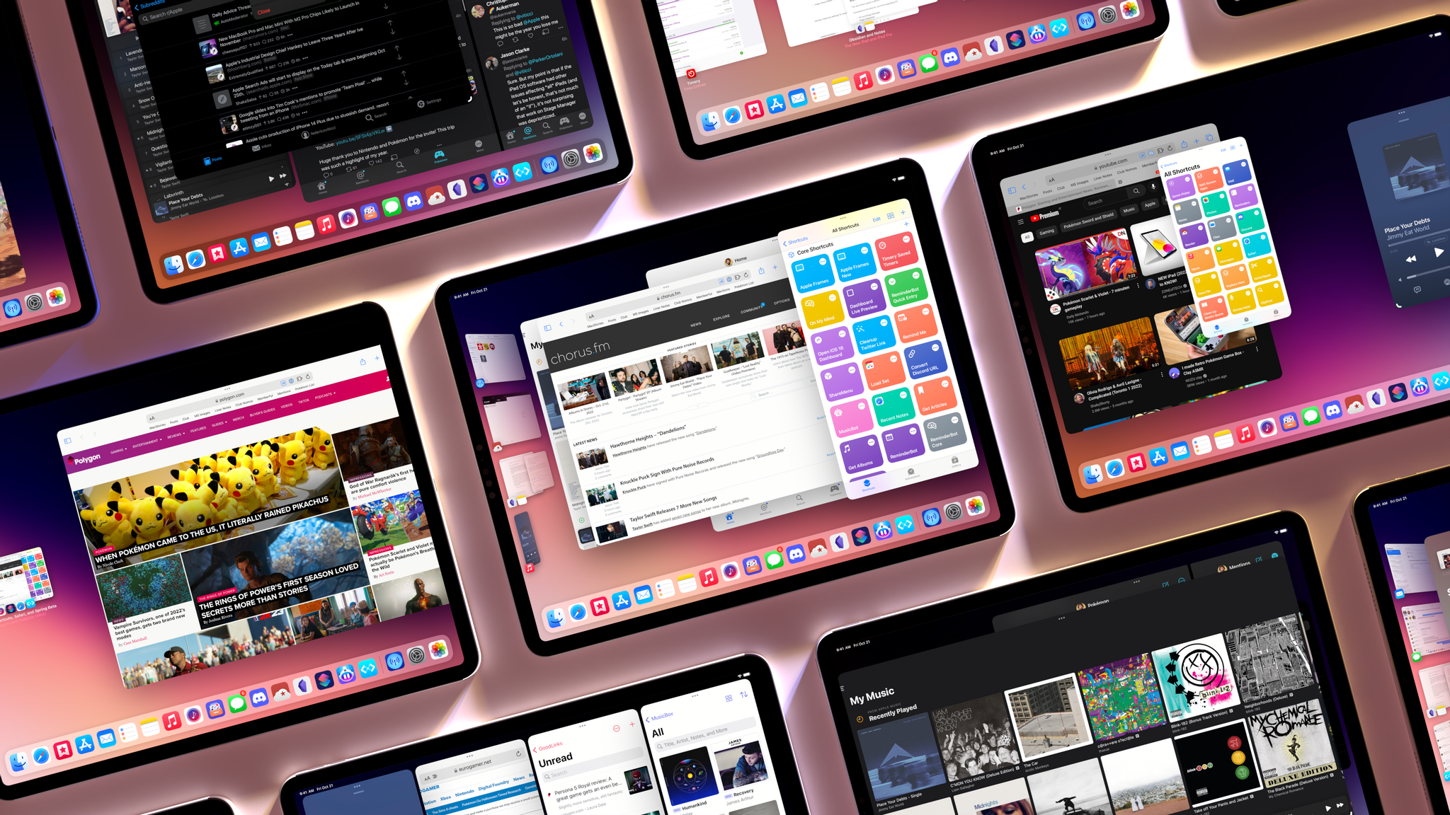 Stage Manager in iPadOS 16.1.