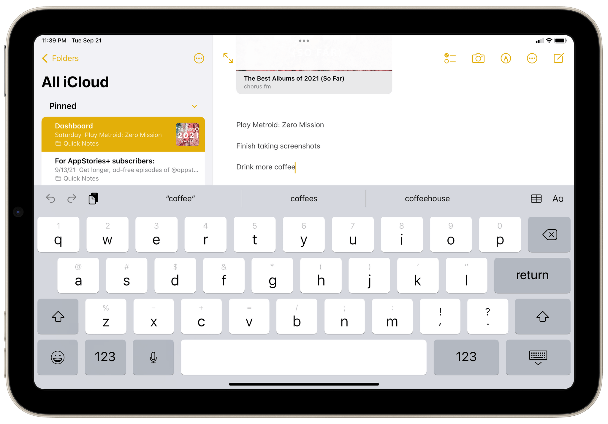 ipad mini on screen keyboard