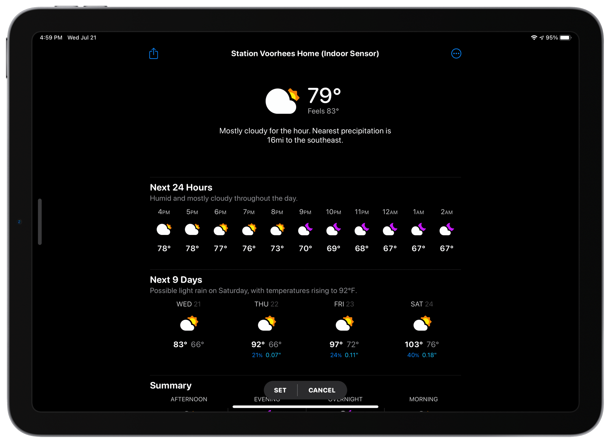 My nighttime Smart Layout.