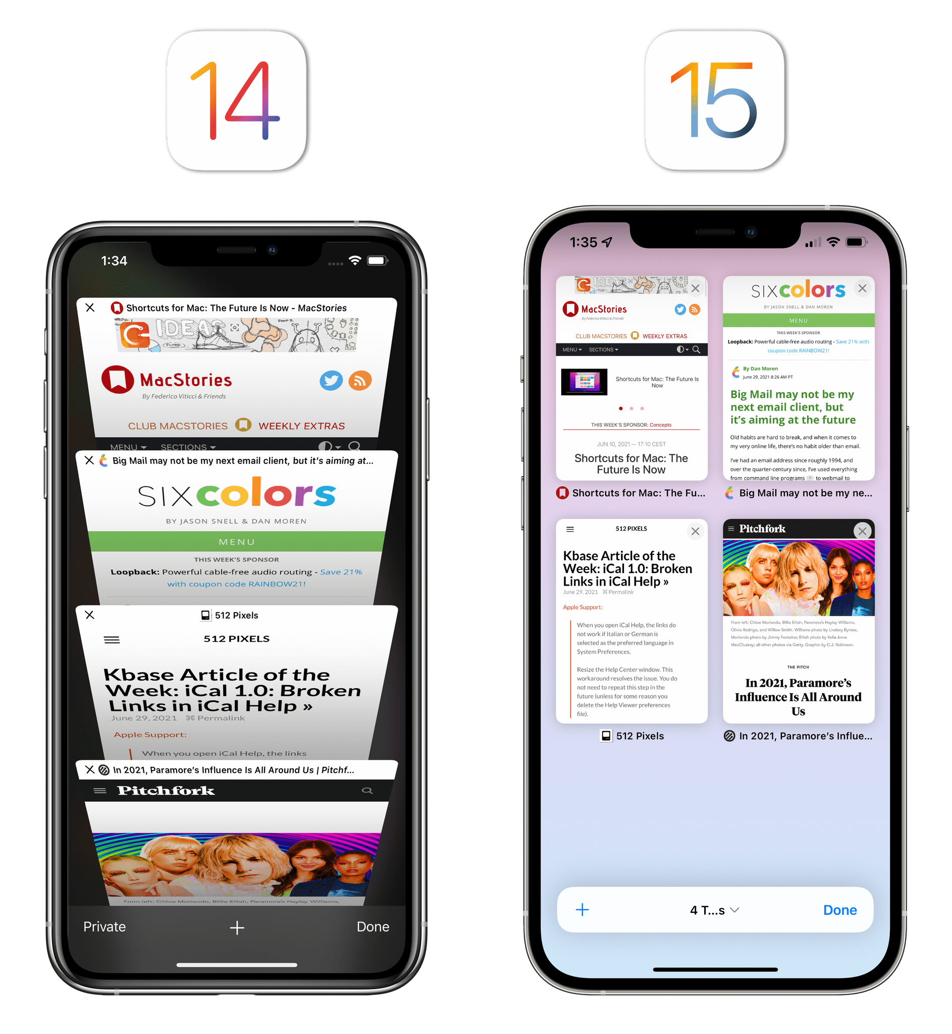 The new tab view is a big win for iOS 15's Safari. It's one of the few elements I'd keep.